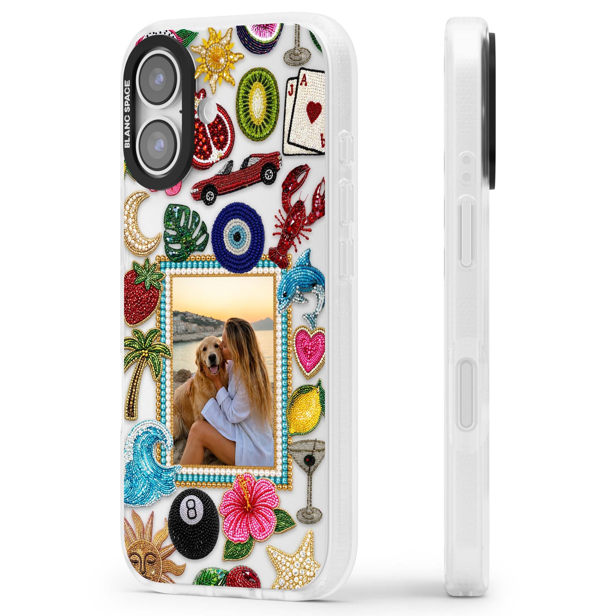 Beaded Photo coastal iPhone case | Clear Case Impact Air case for iPhone 17