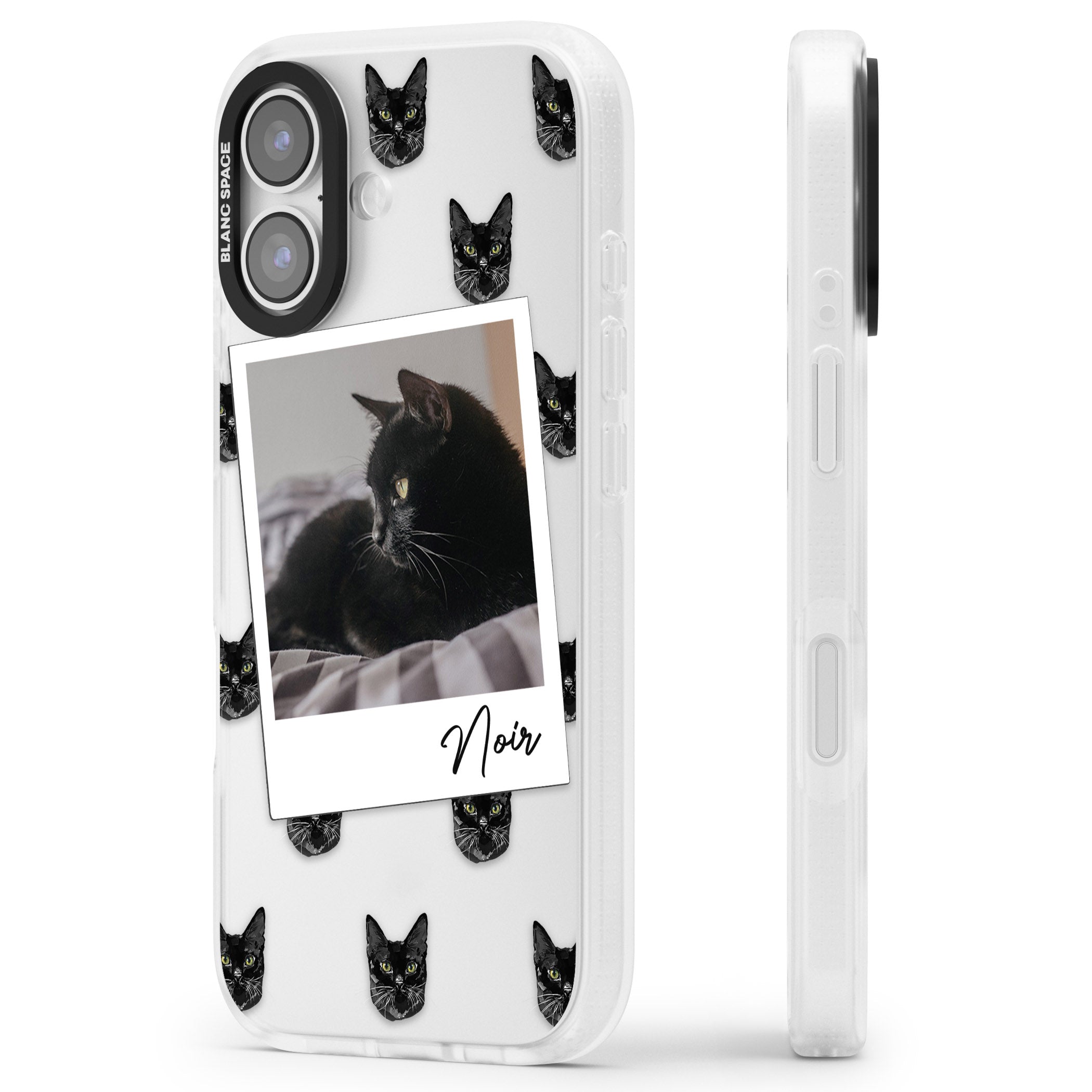 Personalised Bombay Cat Photo iPhone 17 Impact Air Clear Phone Case Side Profile