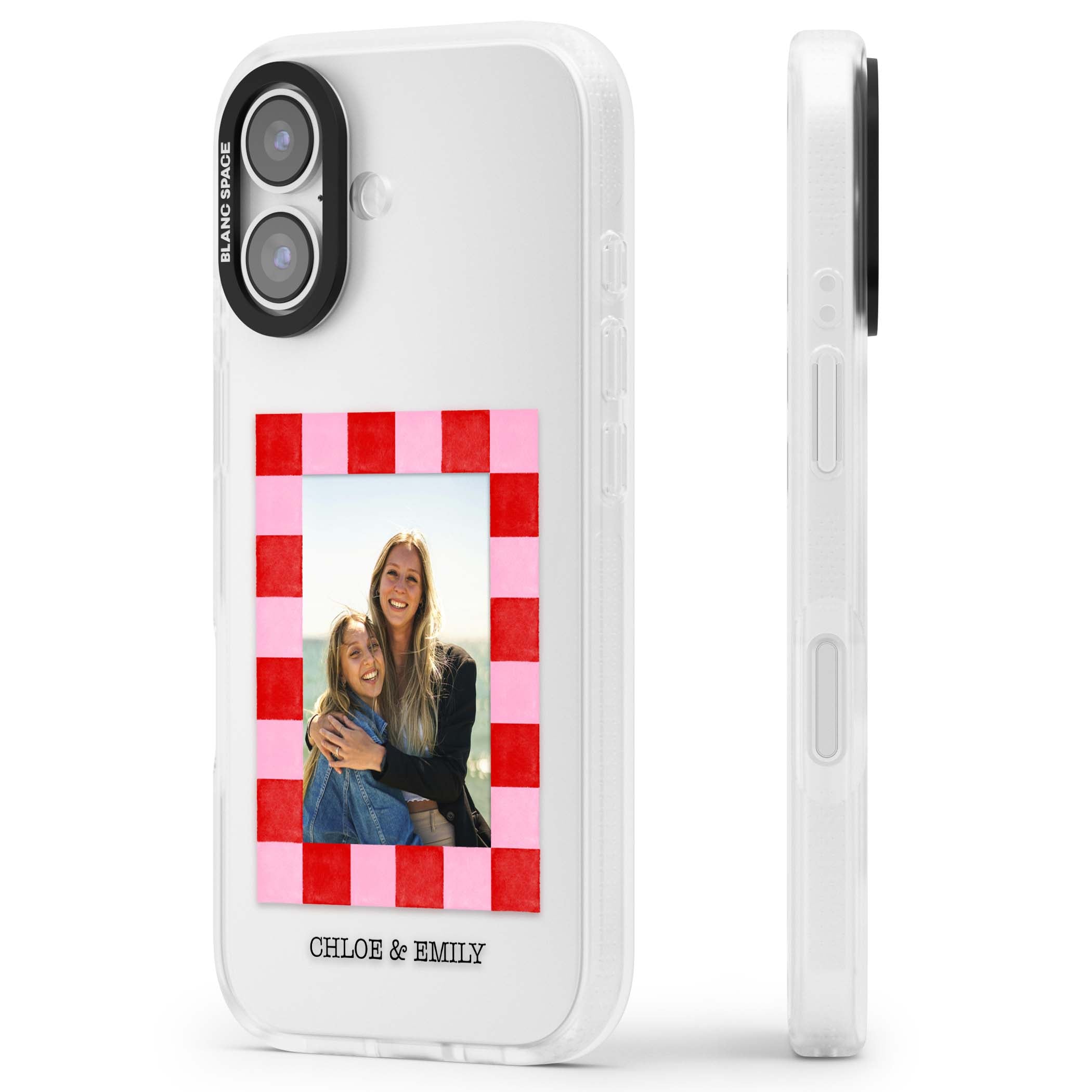 Bubblegum Check Photo for her iPhone case | Clear Case Impact Air case for iPhone 17