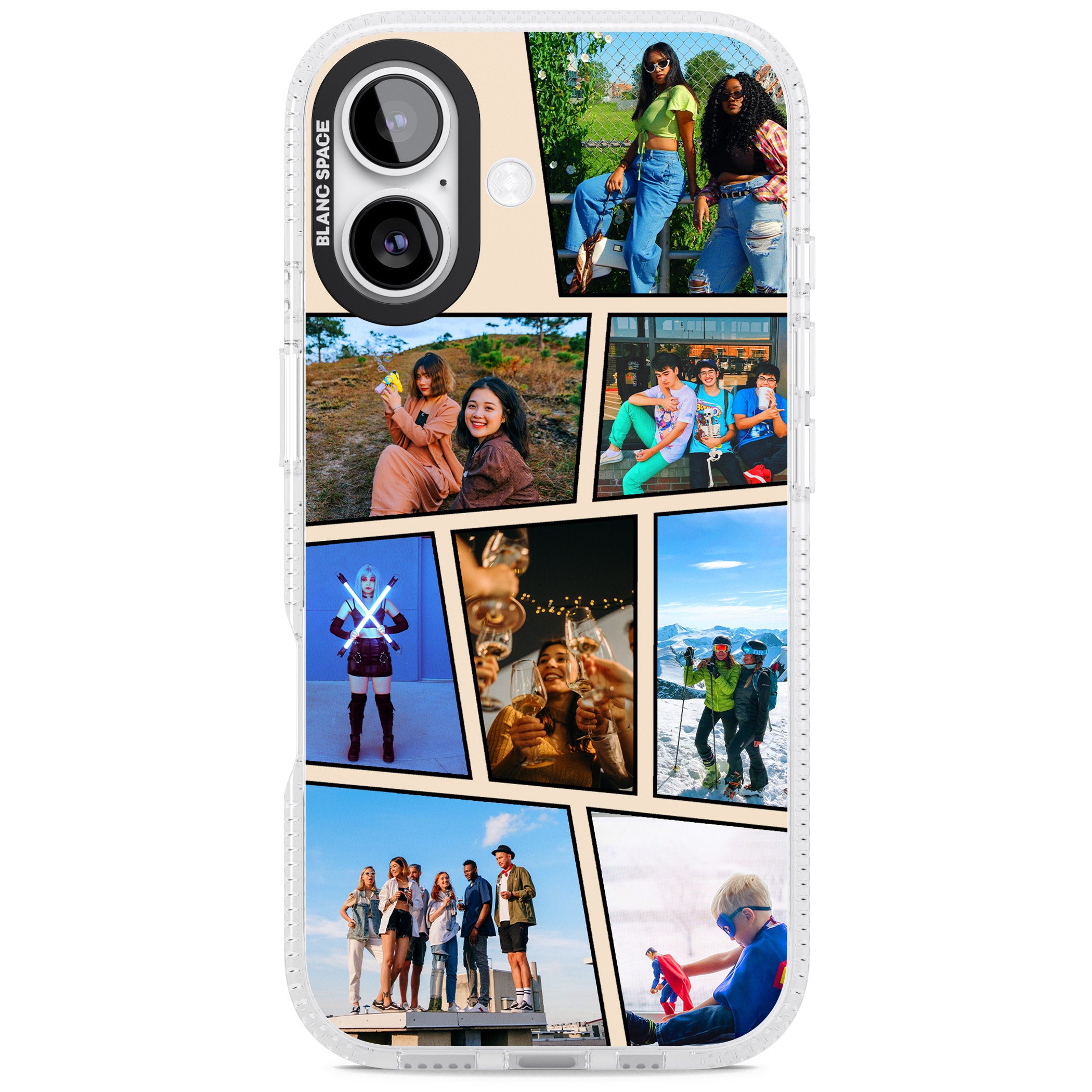 Personalised Comic Strip Photo iPhone 17 Impact Air Clear Phone Case