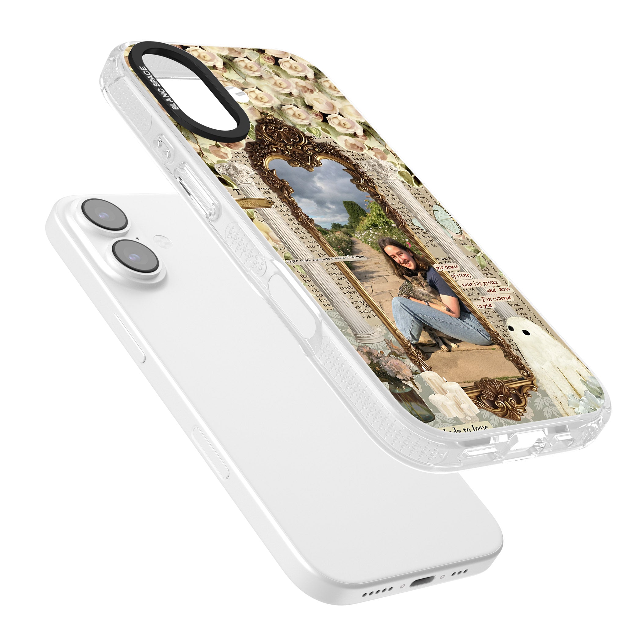 Personalised Soft Vintage Frame iPhone 17 Impact Air Clear Phone Case Colours