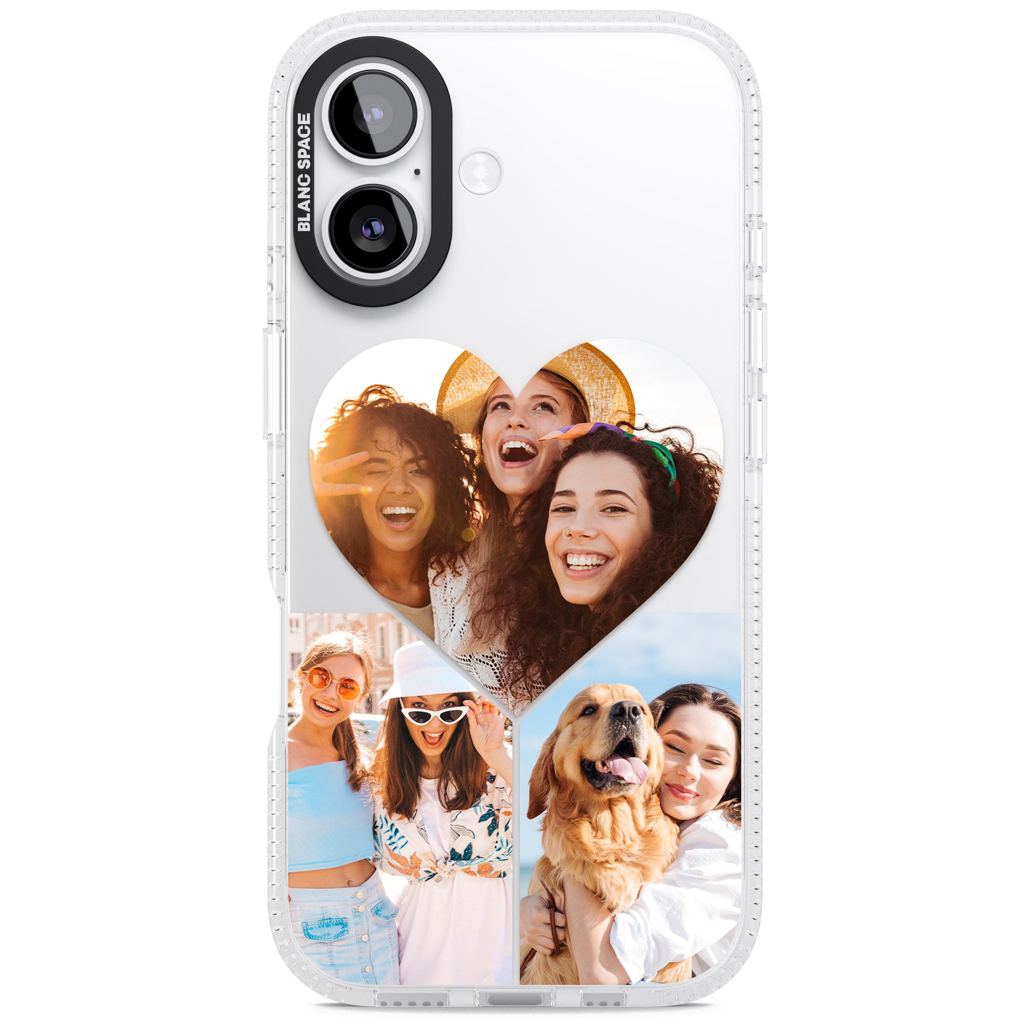Personalised Heart Photo iPhone 17 Impact Air Clear Phone Case