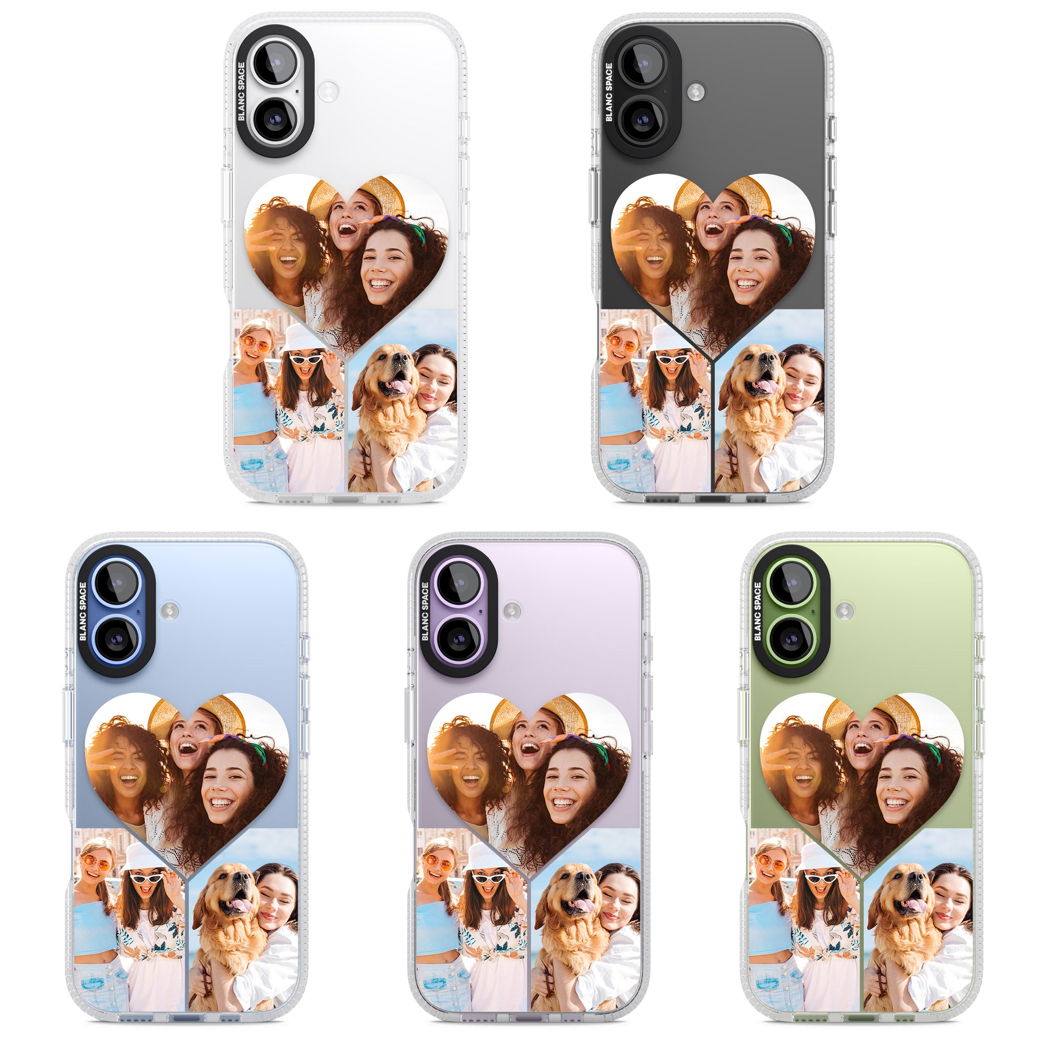 Personalised Heart Photo iPhone 17 Impact Air Clear Phone Case APT Impact Protection