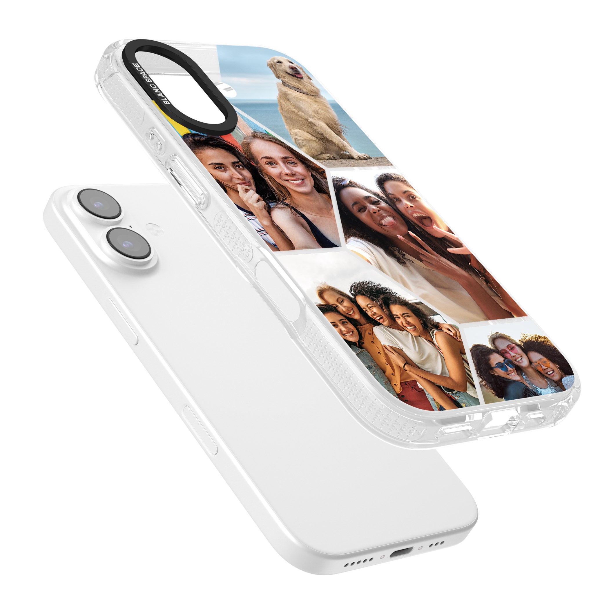 Personalised Beehive Photo Grid iPhone 17 Impact Air Clear Phone Case Colours