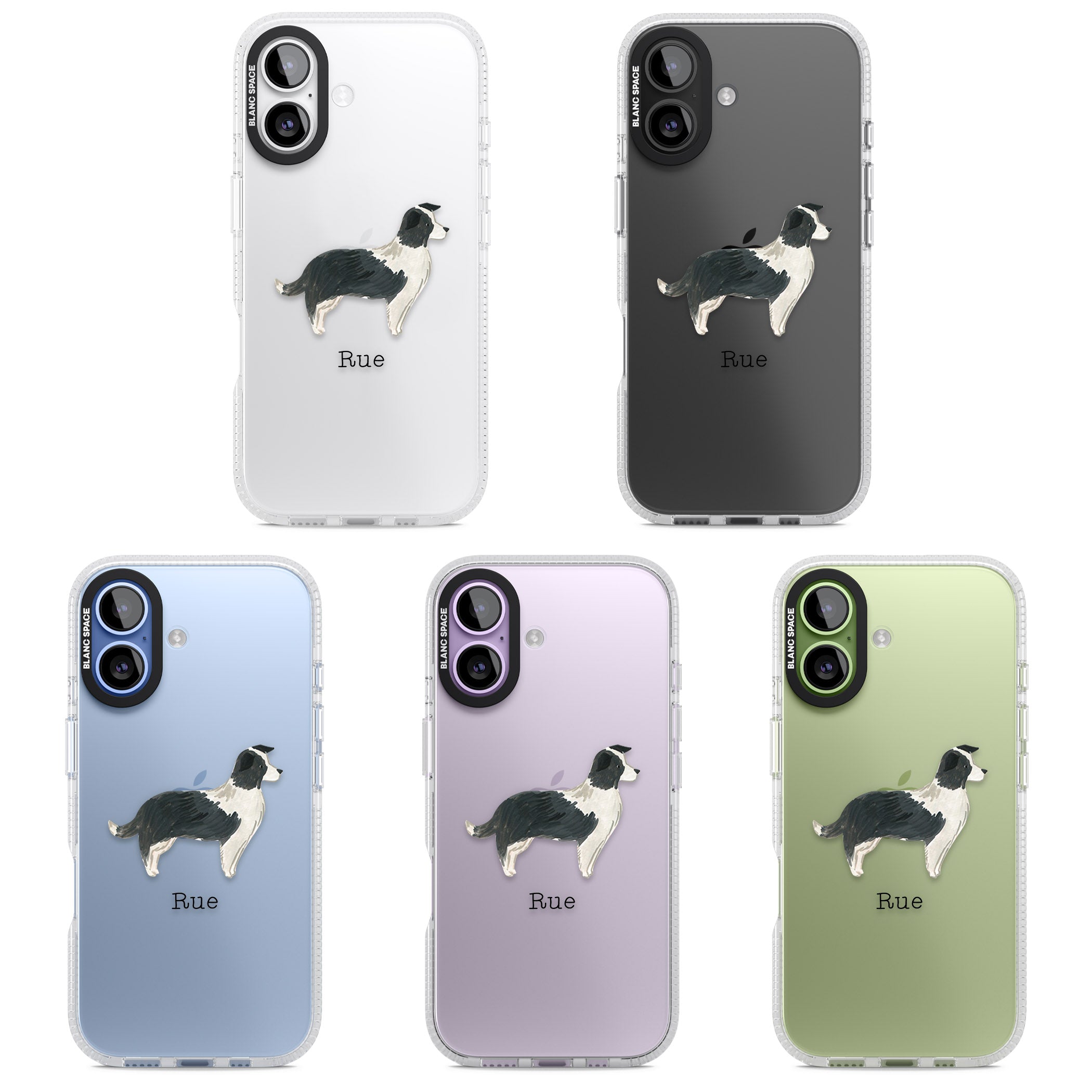 Personalised Border Collie iPhone 17 Impact Air Clear Phone Case APT Impact Protection