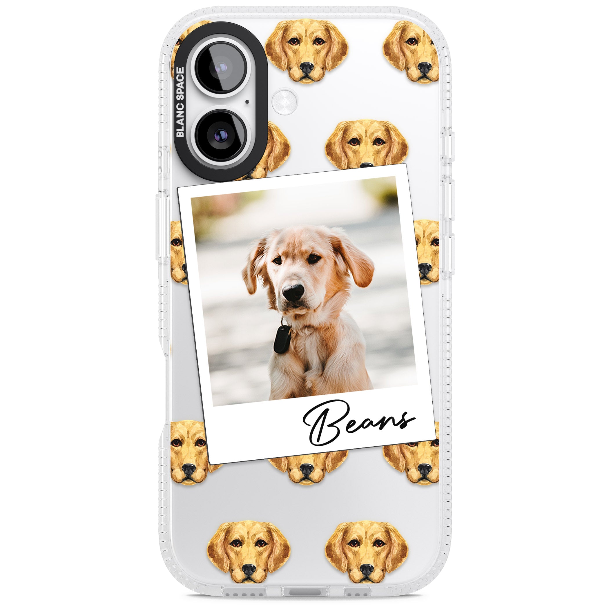 Personalised Labrador Instant Camera Photo iPhone 17 Impact Air Clear Phone Case