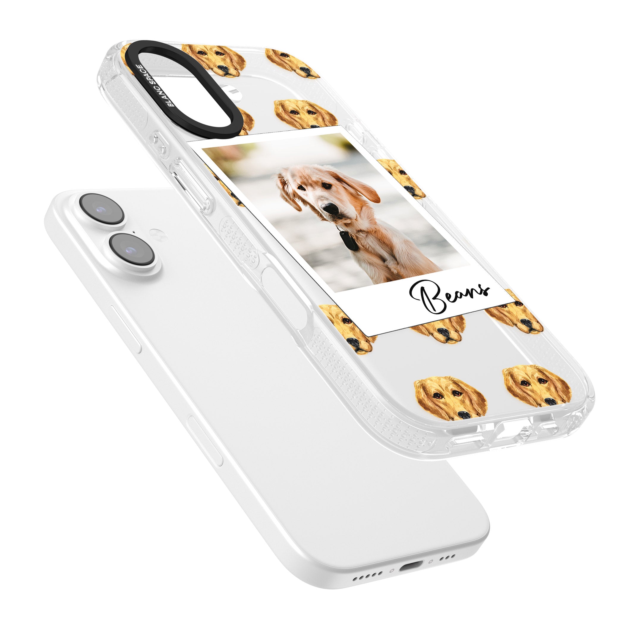 Personalised Labrador Instant Camera Photo iPhone 17 Impact Air Clear Phone Case Colours