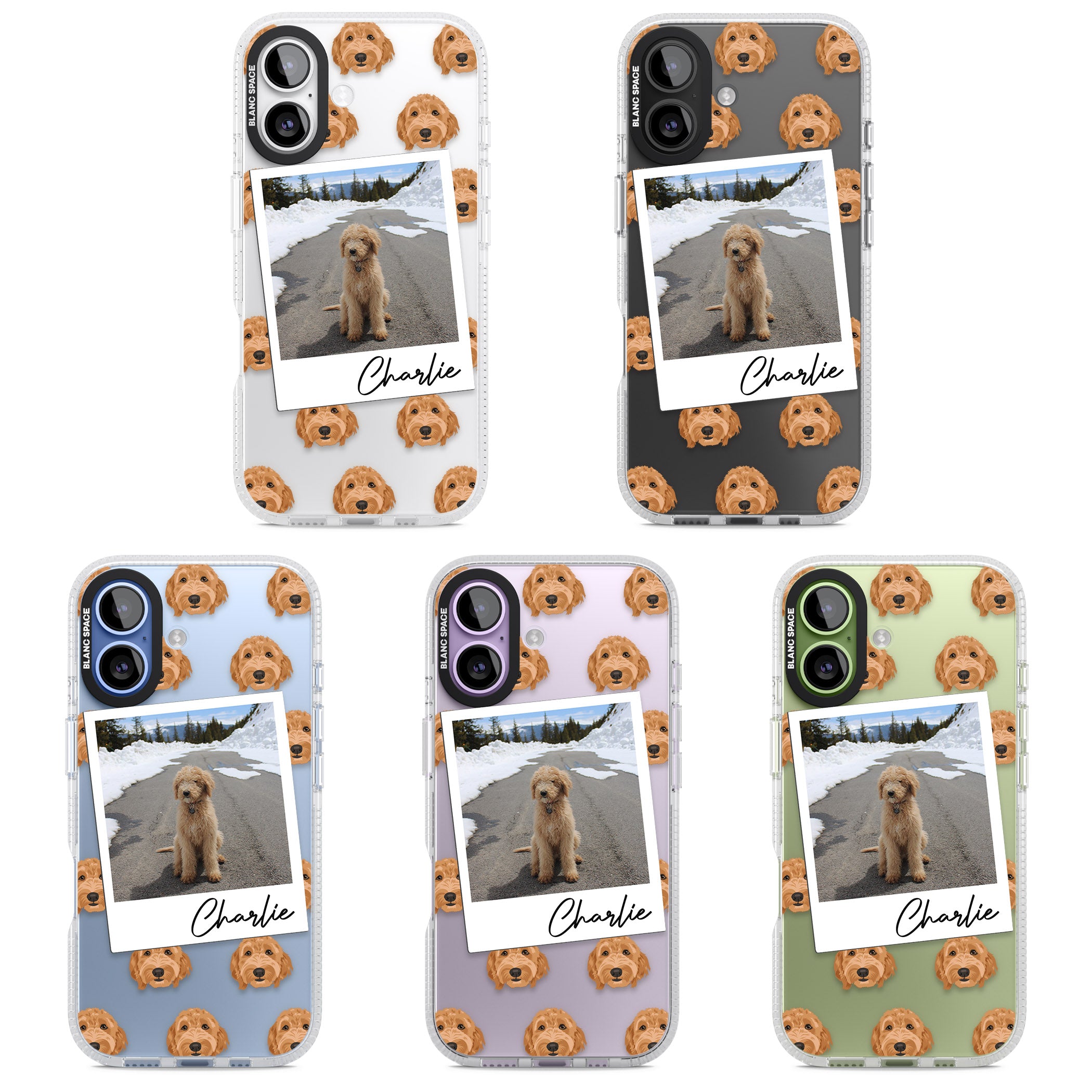 Personalised Golden Doodle Dog Photo iPhone 17 Impact Air Clear Phone Case APT Impact Protection