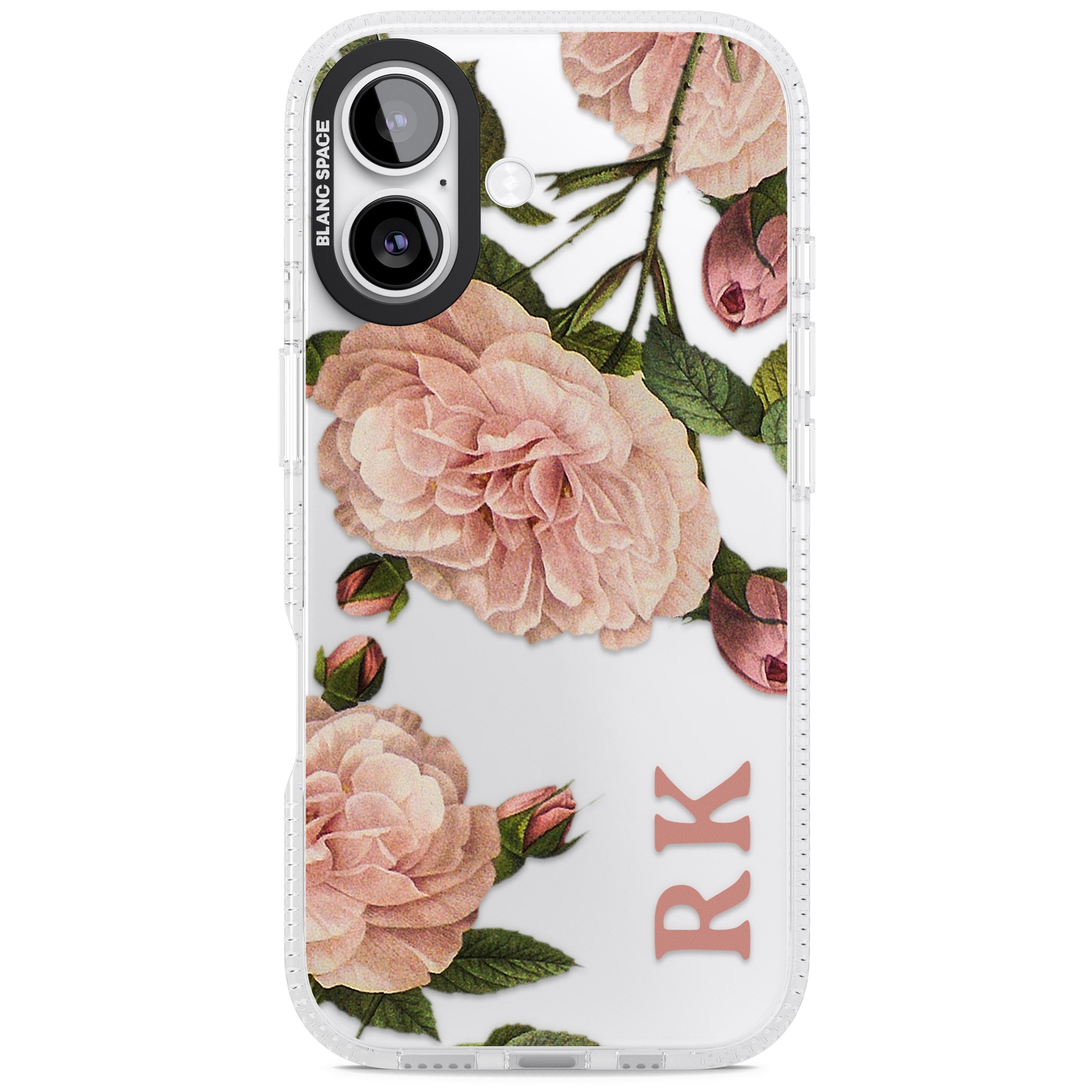 Personalised Vintage Floral iPhone 17 Impact Air Clear Phone Case