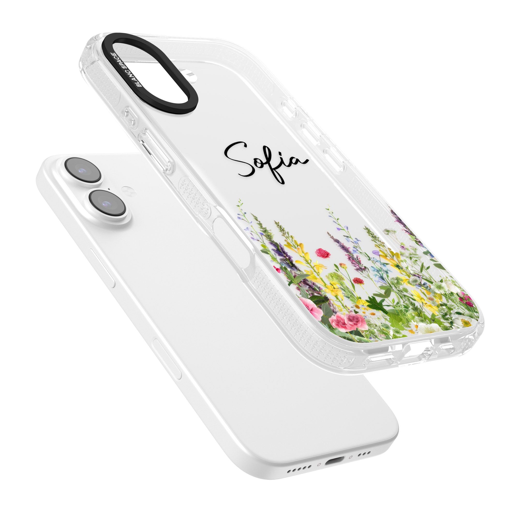 Personalised Garden Wildfowers iPhone 17 Impact Air Clear Phone Case Colours