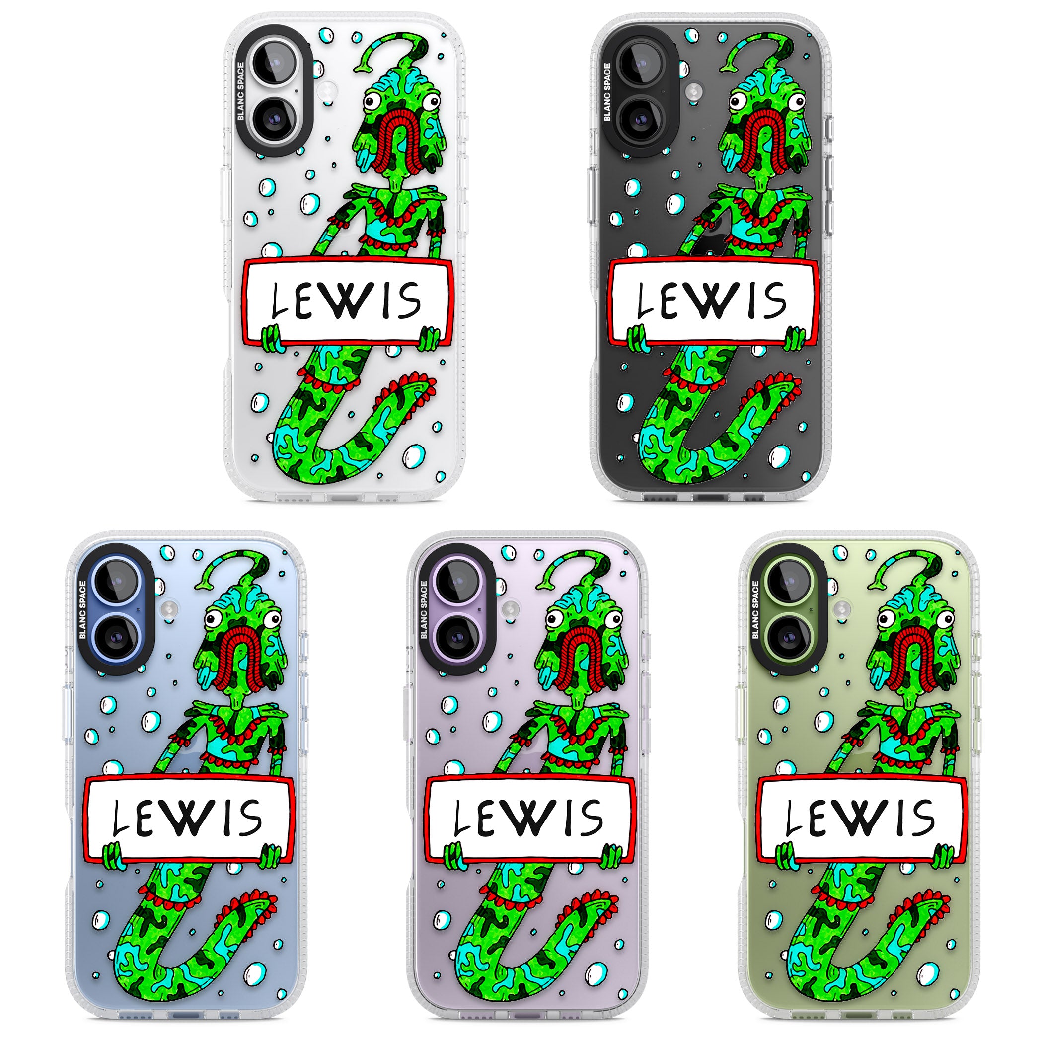 Personalised Fish Boy iPhone 17 Impact Air Clear Phone Case APT Impact Protection