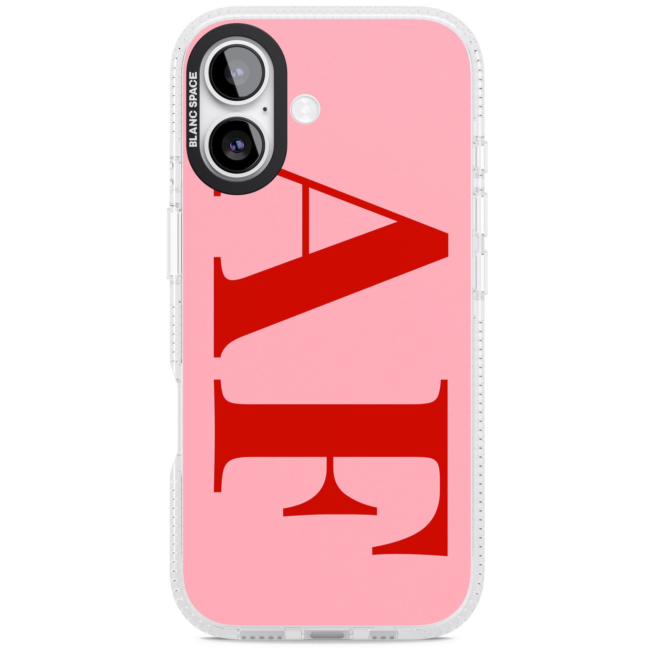 Personalised Red & Pink Letters iPhone 17 Impact Air Clear Phone Case