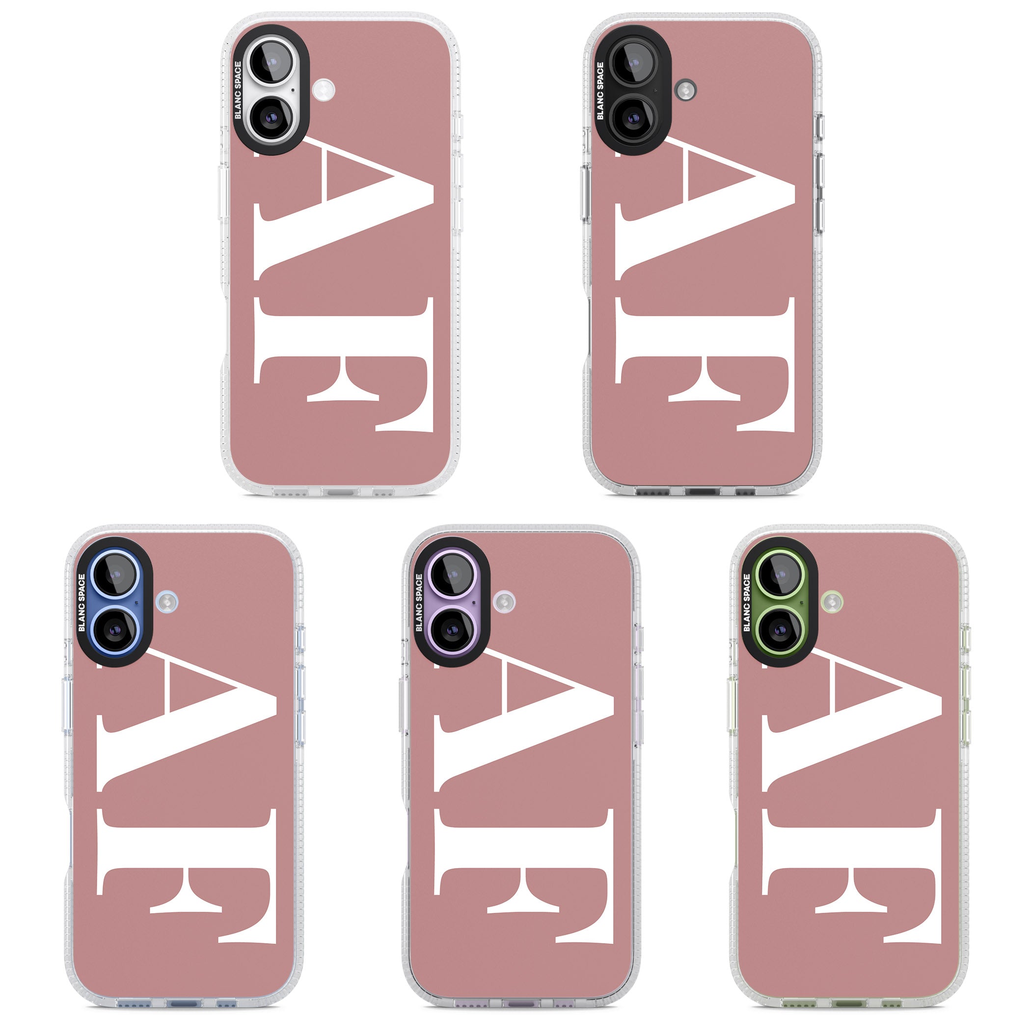 Personalised White & Rose Letters iPhone 17 Impact Air Clear Phone Case APT Impact Protection