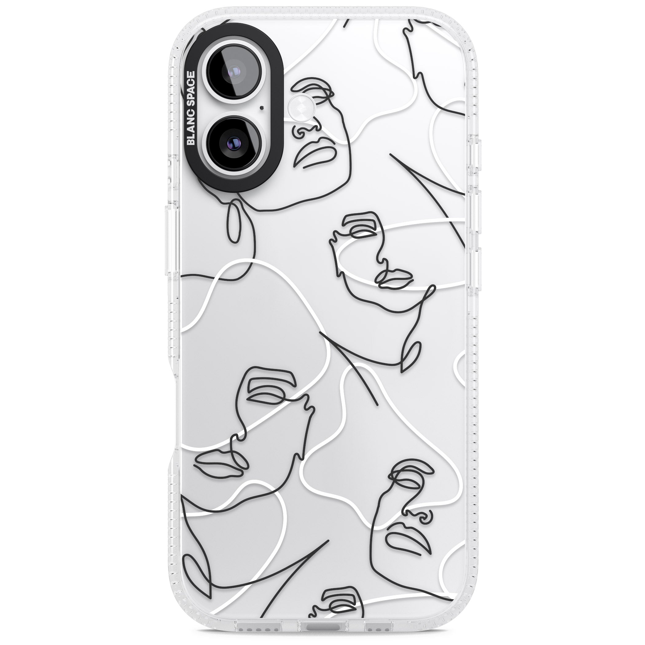 Personalised Abstract Faces iPhone 17 Impact Air Clear Phone Case