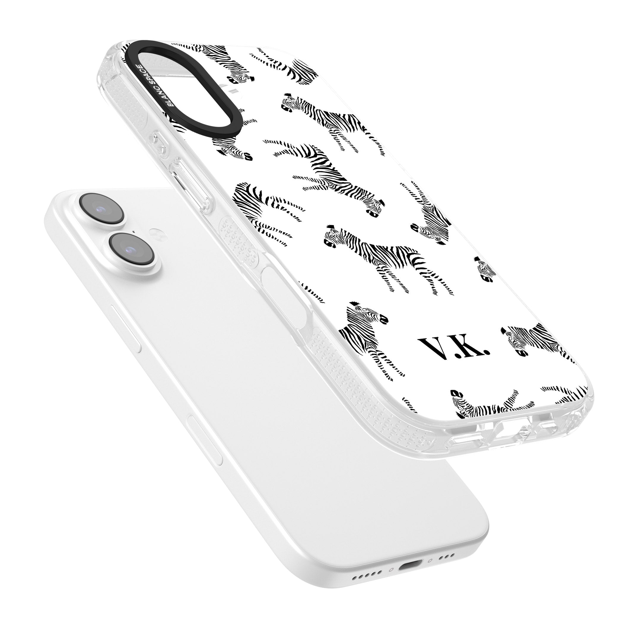 Personalised Zebra Pattern iPhone 17 Impact Air Clear Phone Case Colours