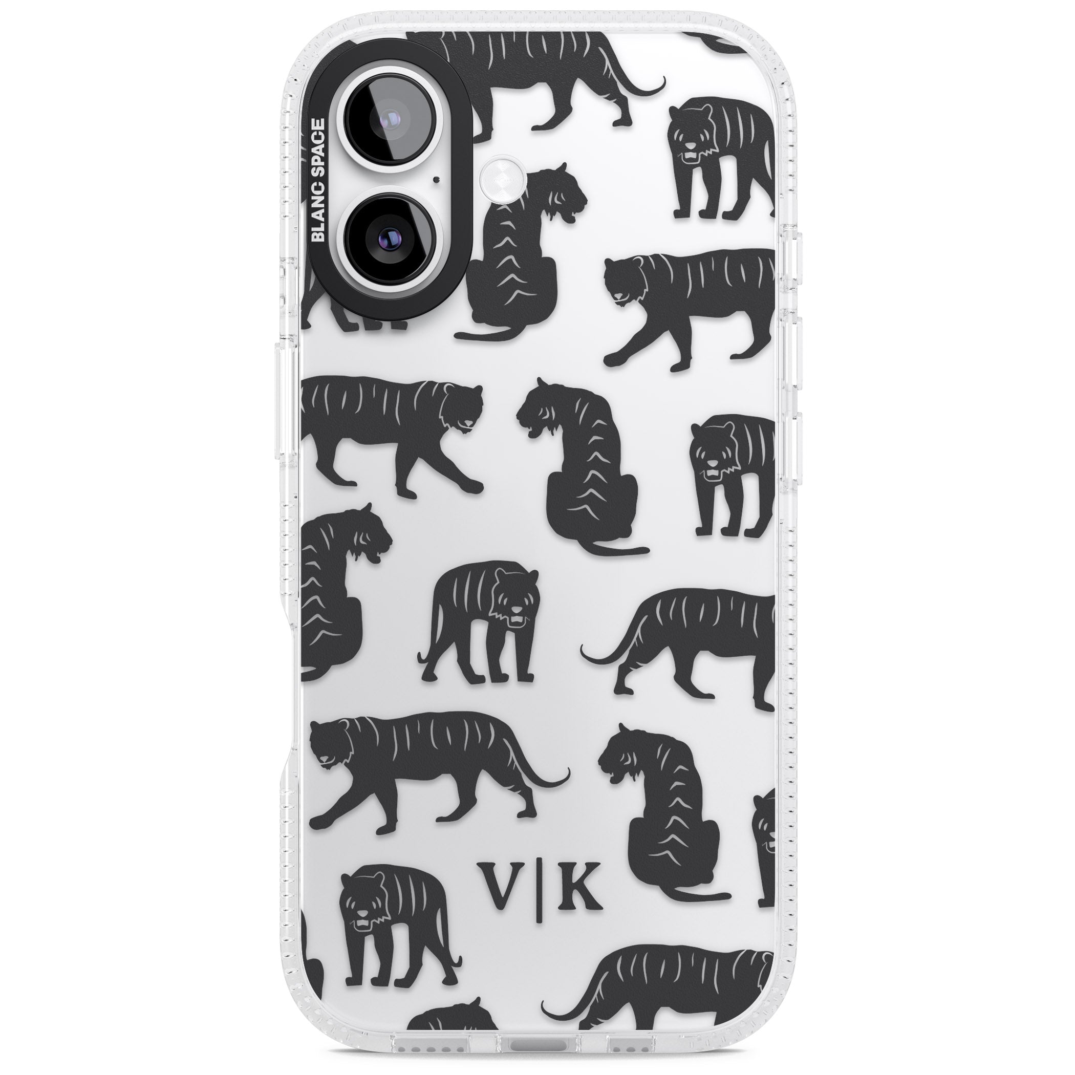 Personalised Tiger Silhouettes iPhone 17 Impact Air Clear Phone Case