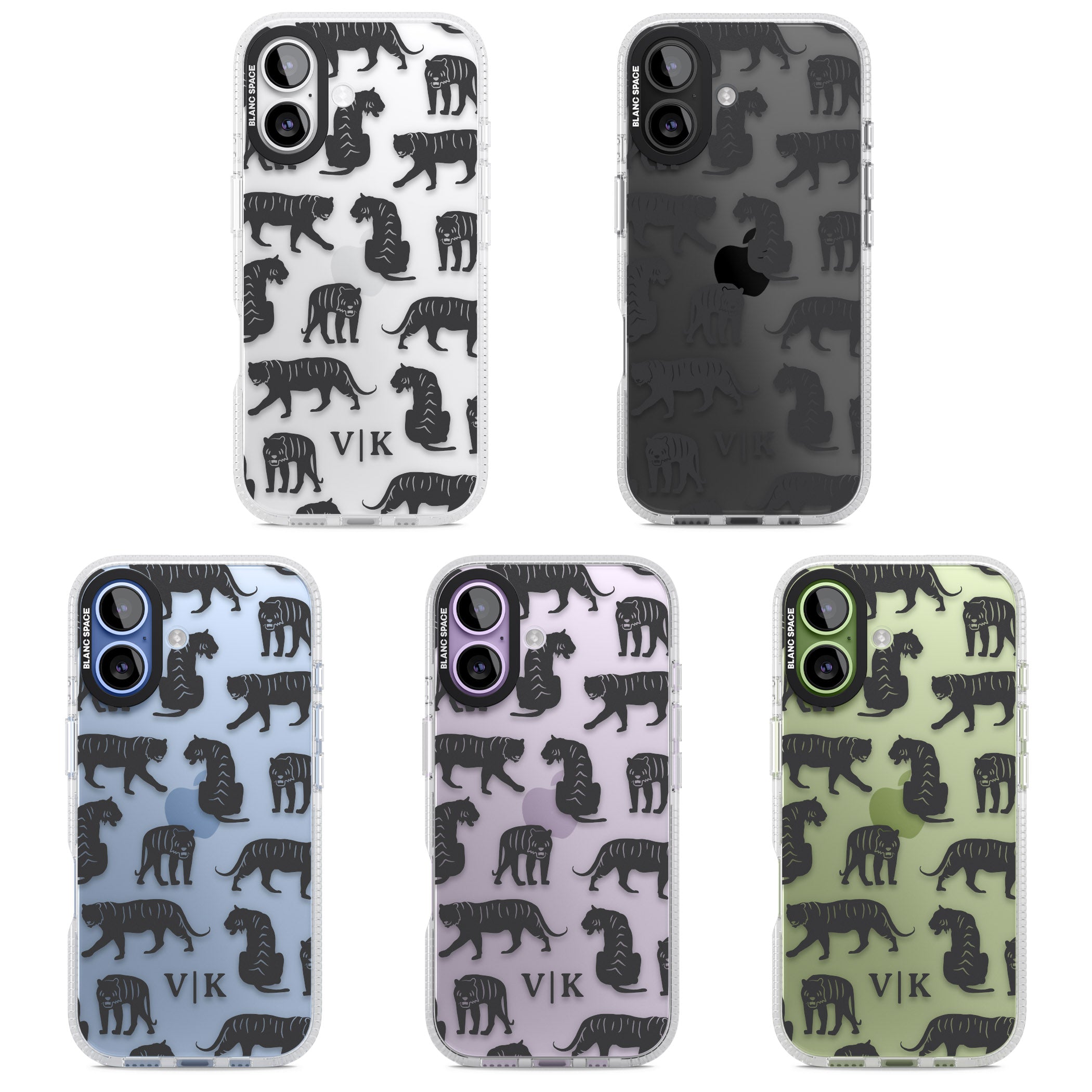 Personalised Tiger Silhouettes iPhone 17 Impact Air Clear Phone Case APT Impact Protection