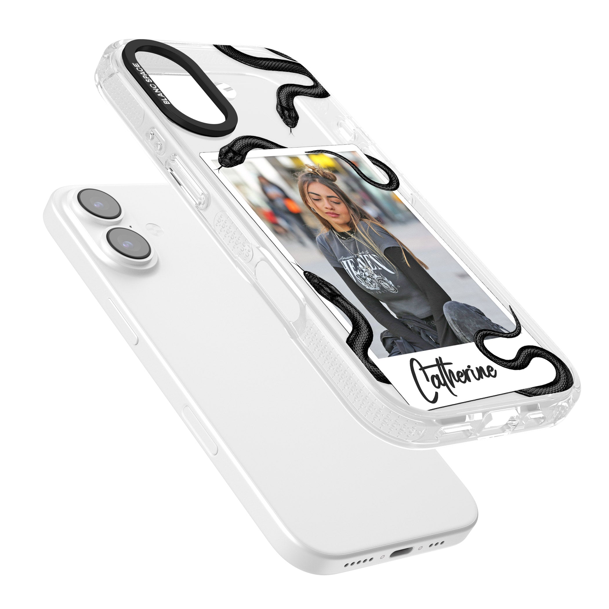 Personalised Snake Instant Photo iPhone 17 Impact Air Clear Phone Case Colours
