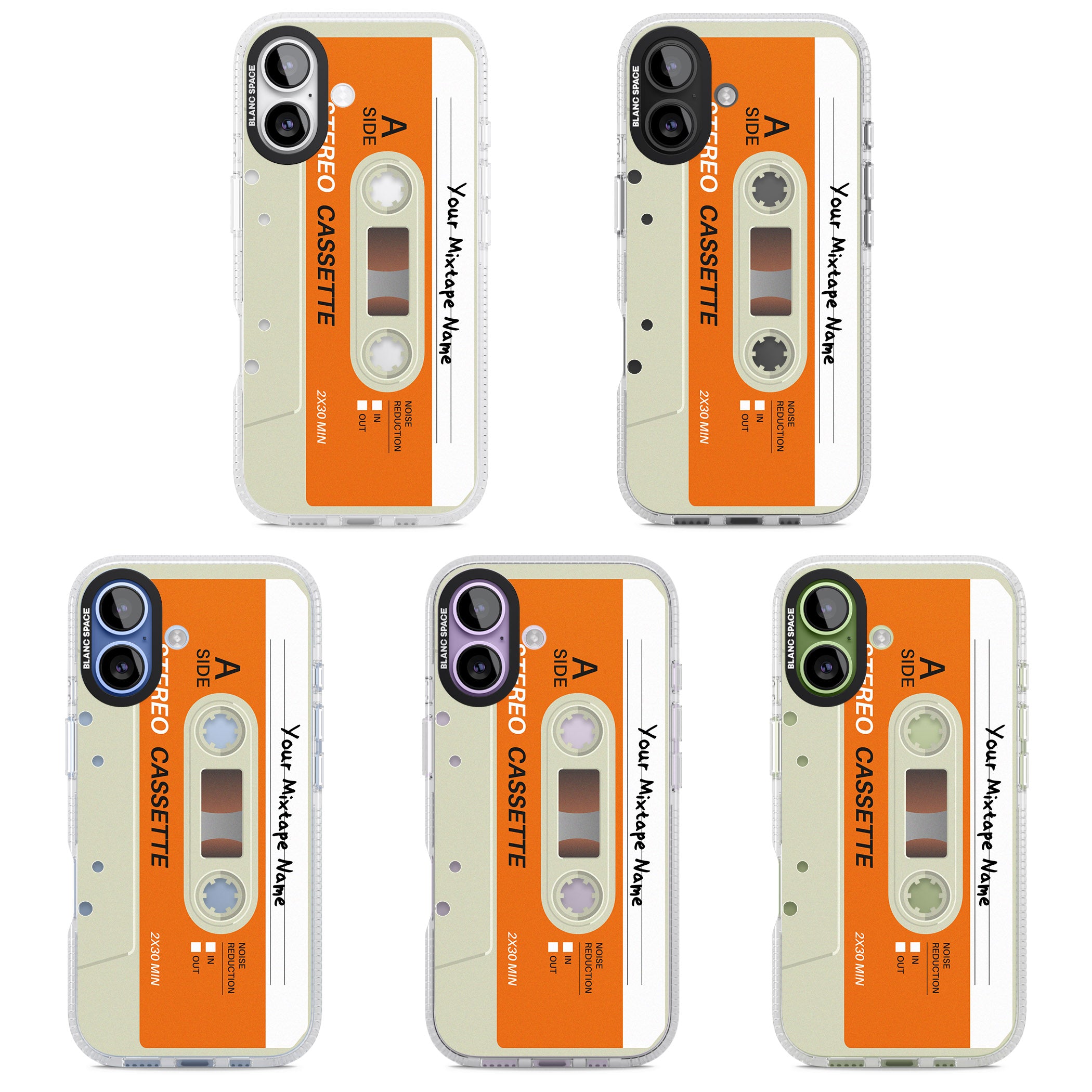 Personalised Retro Cassette Classic iPhone 17 Impact Air Clear Phone Case APT Impact Protection