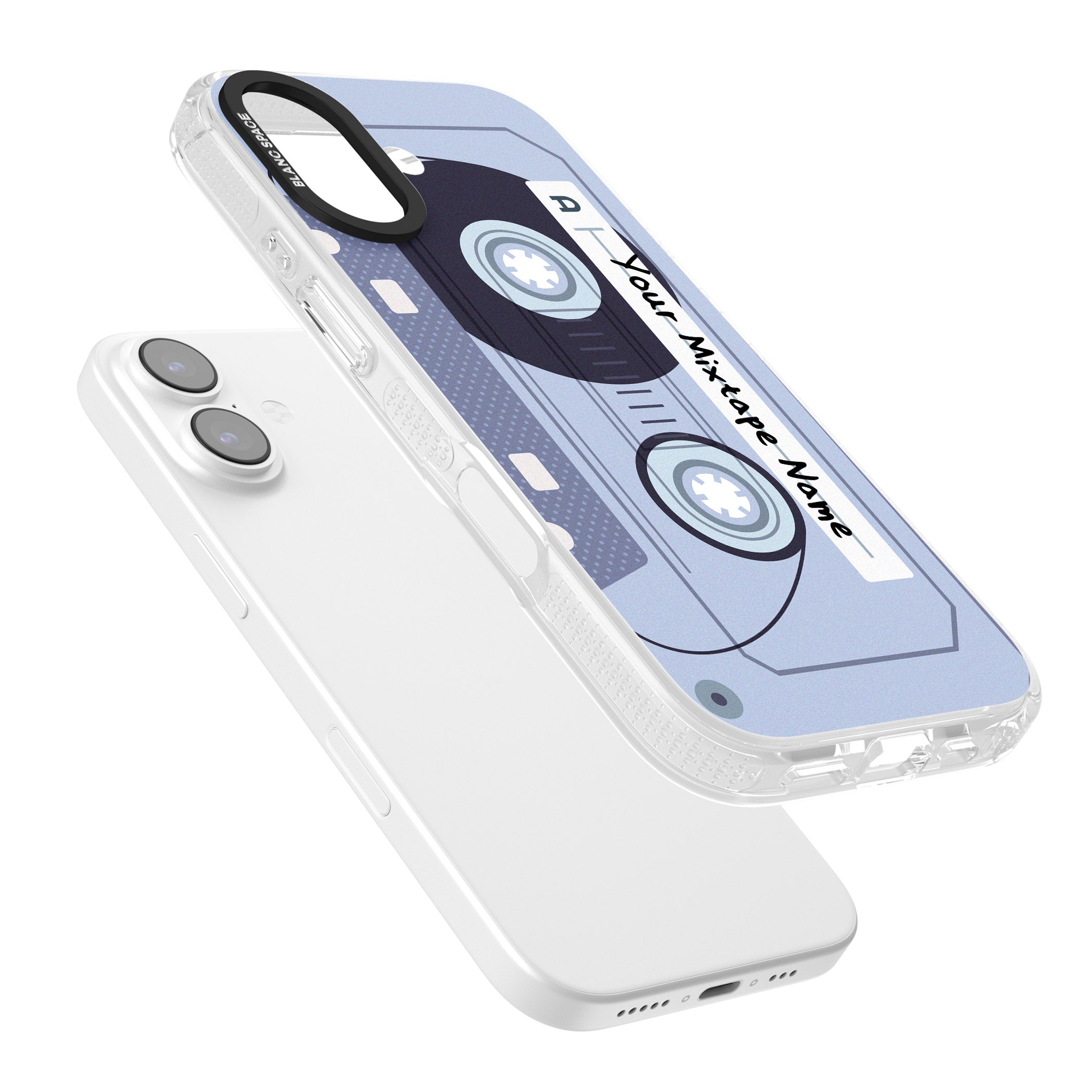 Personalised Retro Mixtape Industrial iPhone 17 Impact Air Clear Phone Case Colours