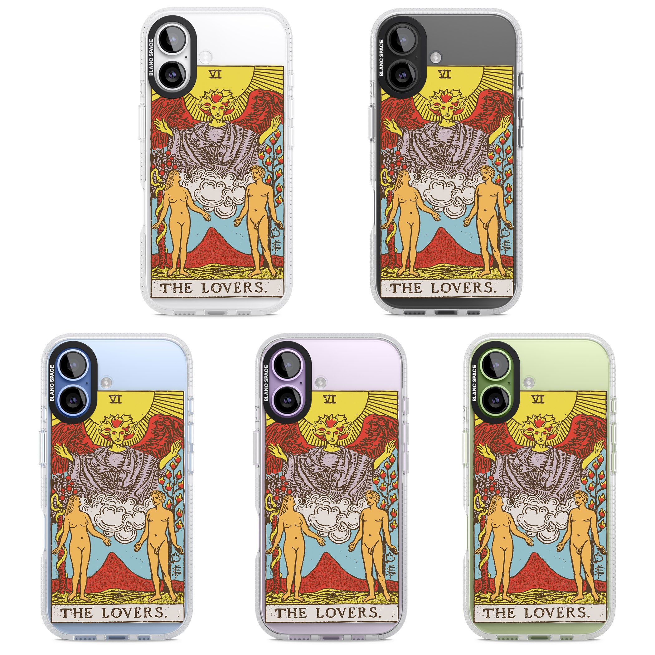 Personalised The Lovers Tarot Card (Color) iPhone 17 Impact Air Clear Phone Case APT Impact Protection