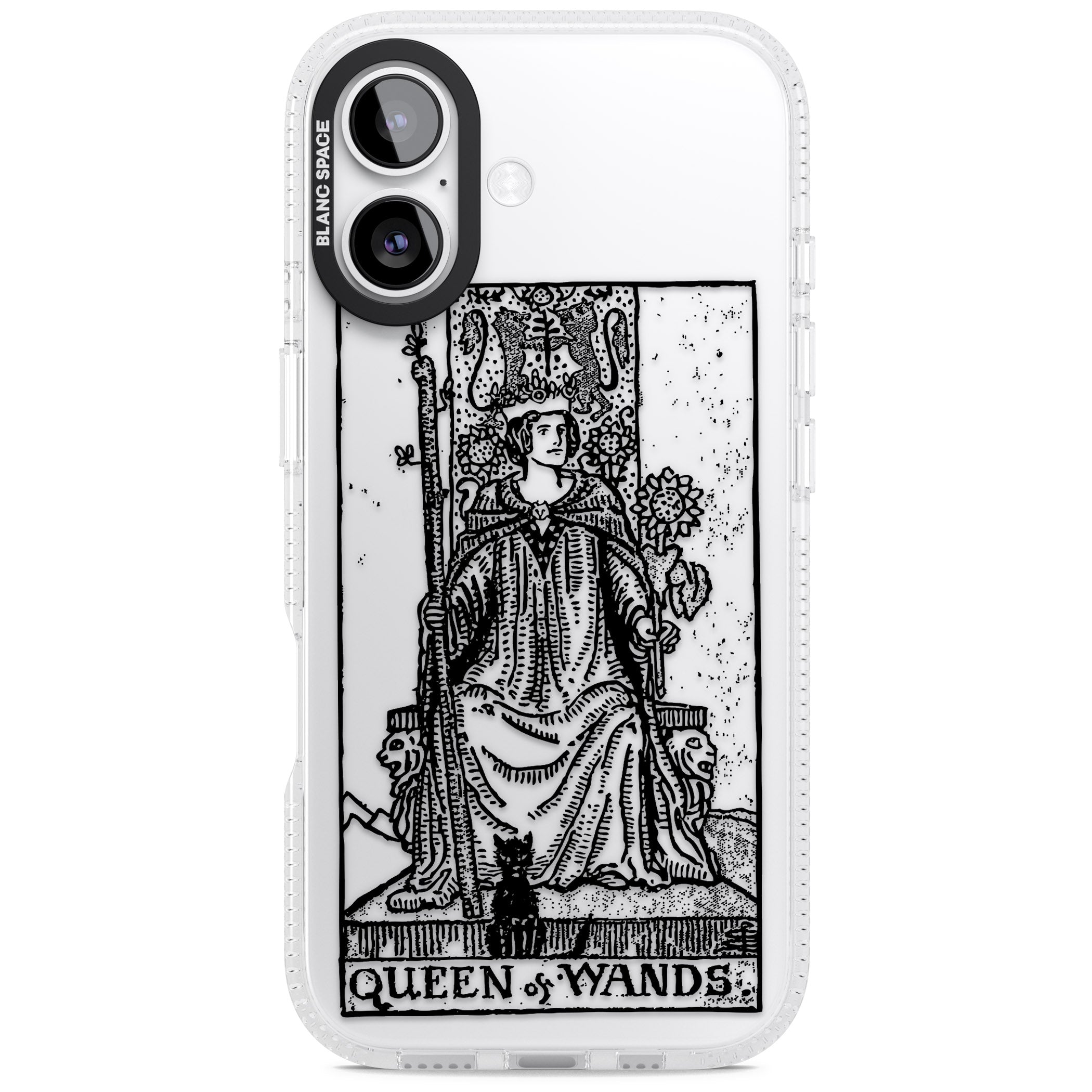 Personalised Queen Of Wands Tarot Card (Clear) iPhone 17 Impact Air Clear Phone Case