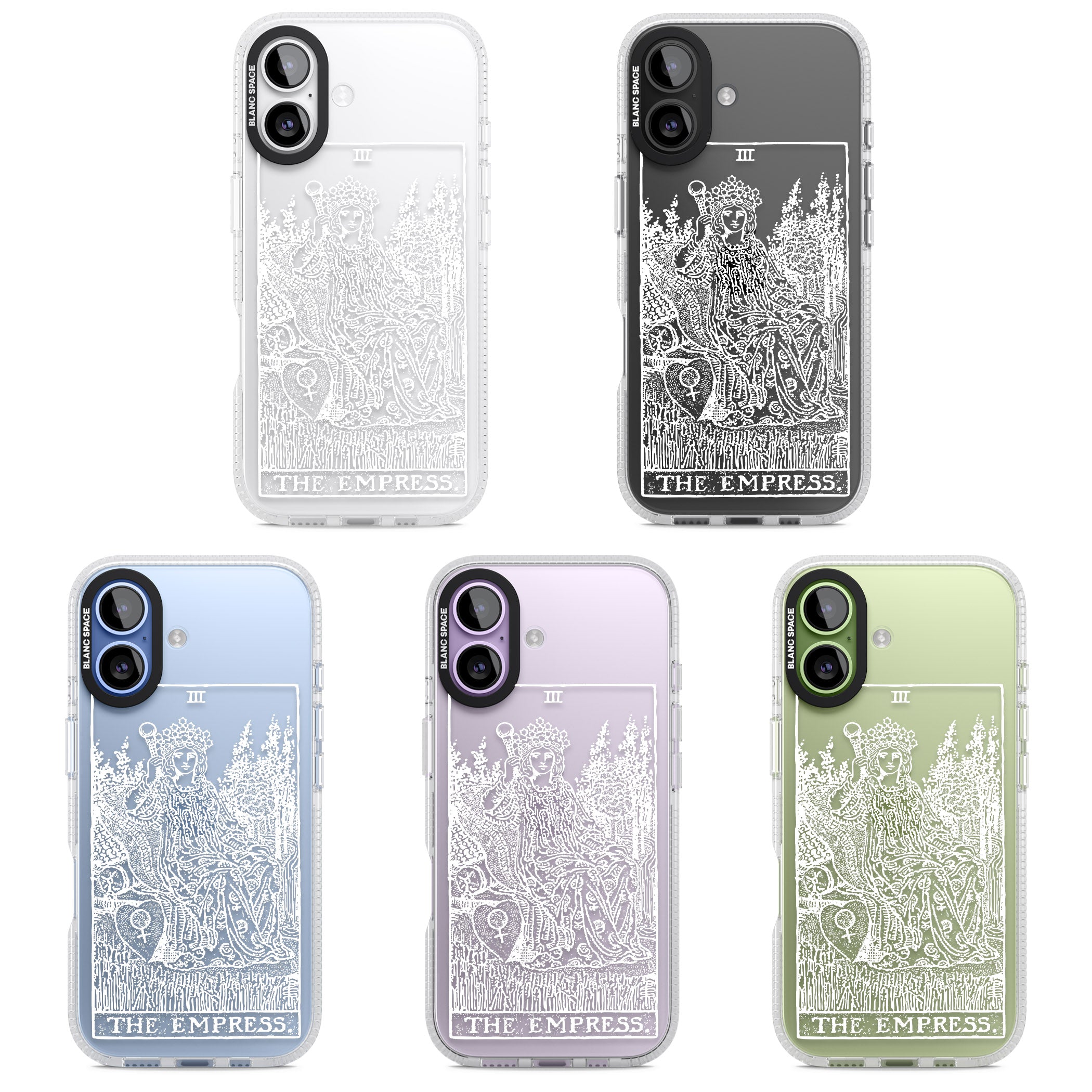 Personalised The Empress Tarot Card (White) iPhone 17 Impact Air Clear Phone Case APT Impact Protection