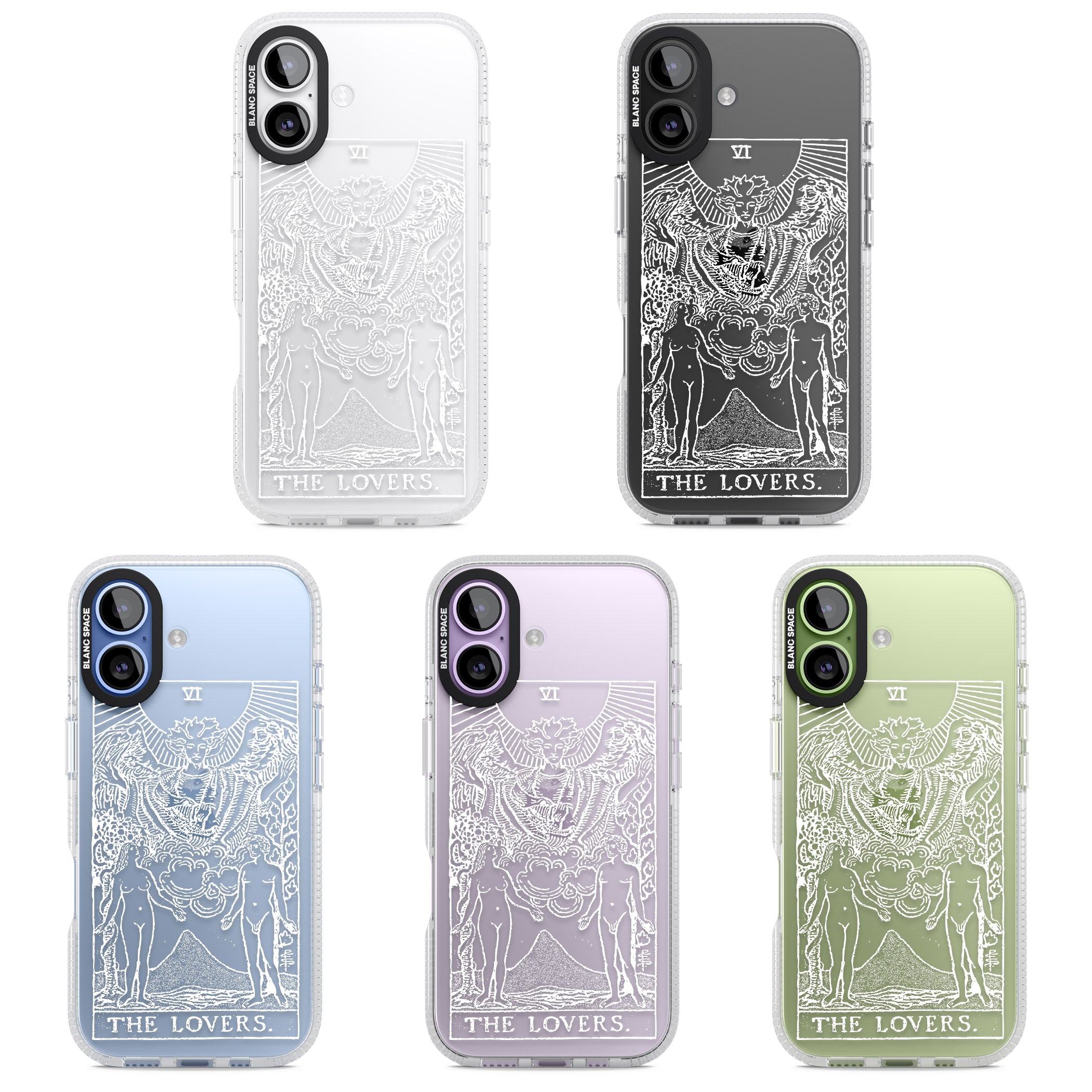 Personalised The Lovers Tarot Card (White) iPhone 17 Impact Air Clear Phone Case APT Impact Protection