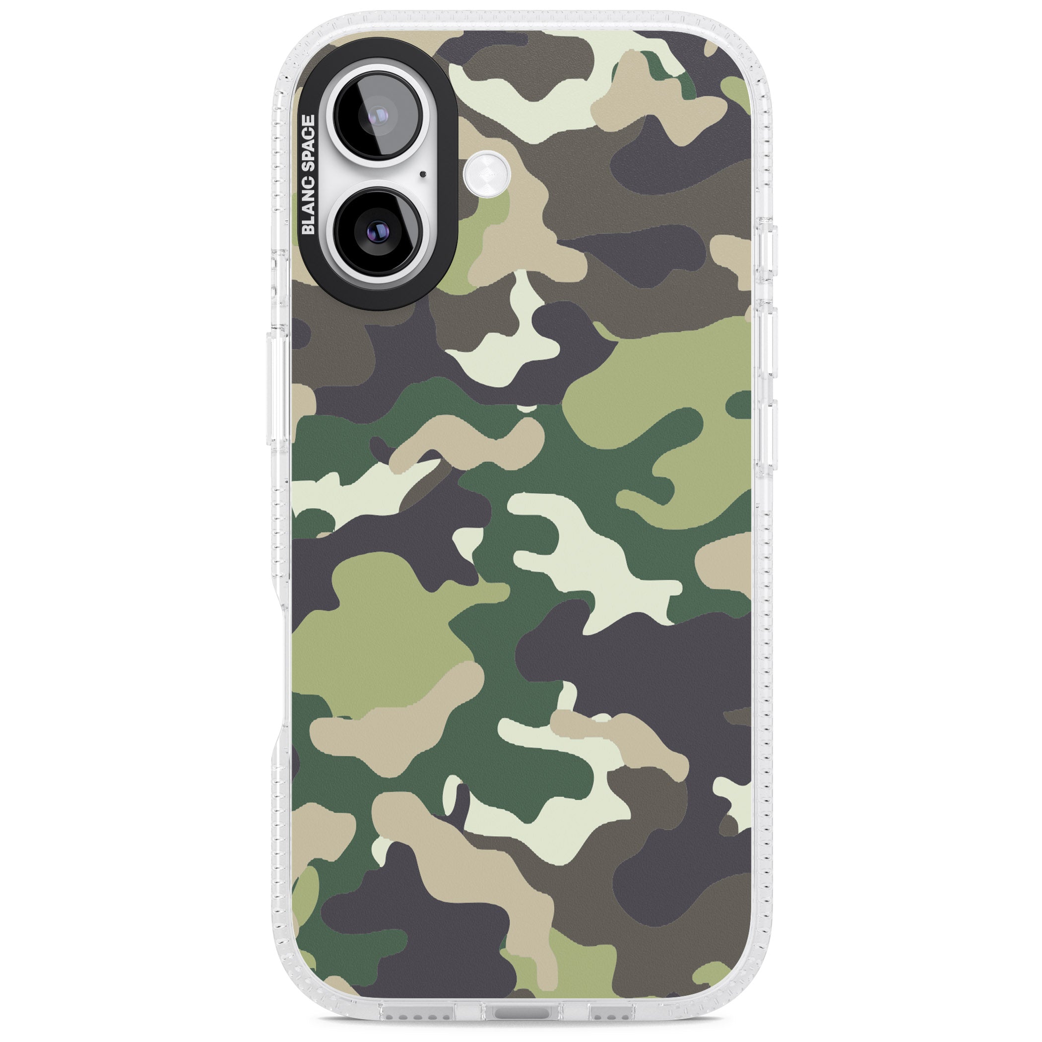Green Camo iPhone 17 Impact Air Clear Phone Case