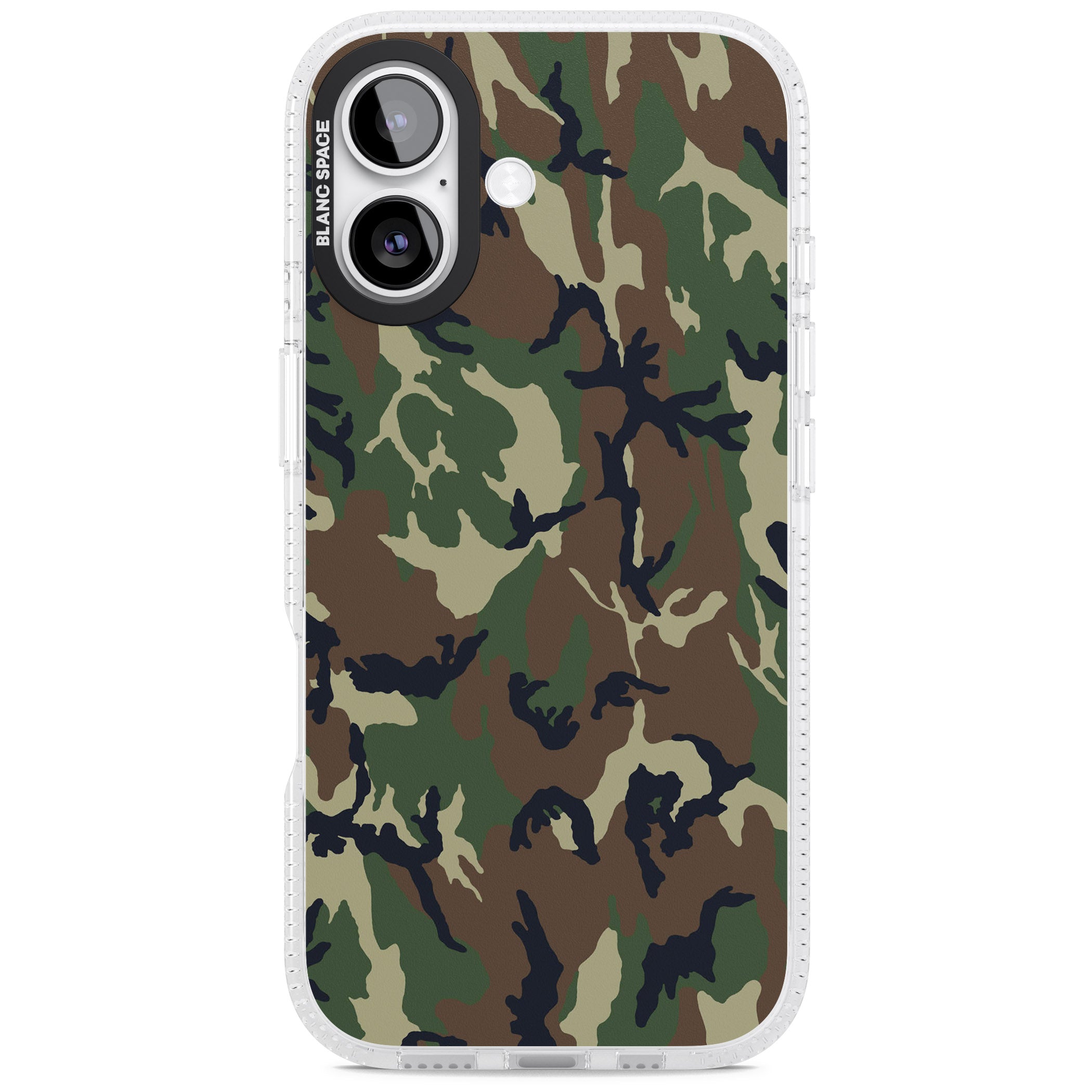 Forest Green Camo iPhone 17 Impact Air Clear Phone Case