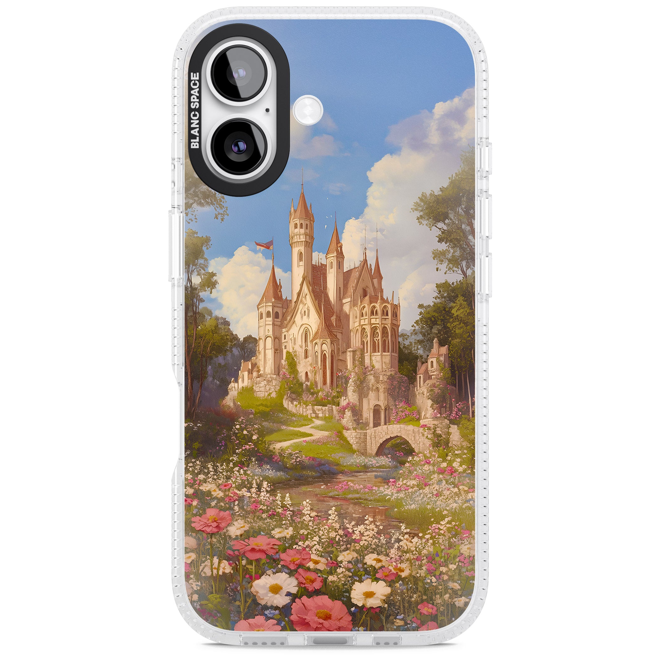 Castle Flower Fields iPhone 17 Impact Air Clear Phone Case