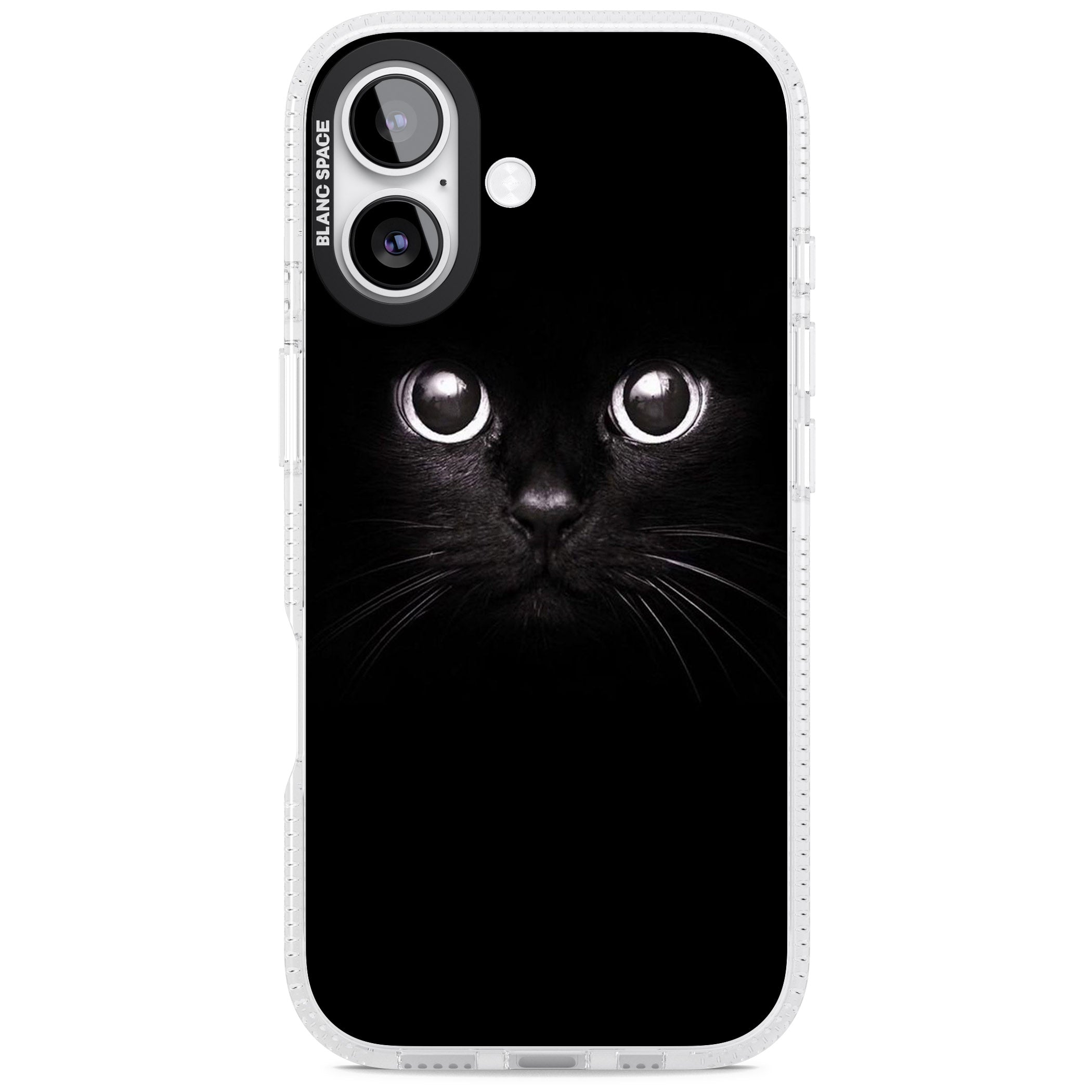 Black Cat iPhone 17 Impact Air Clear Phone Case