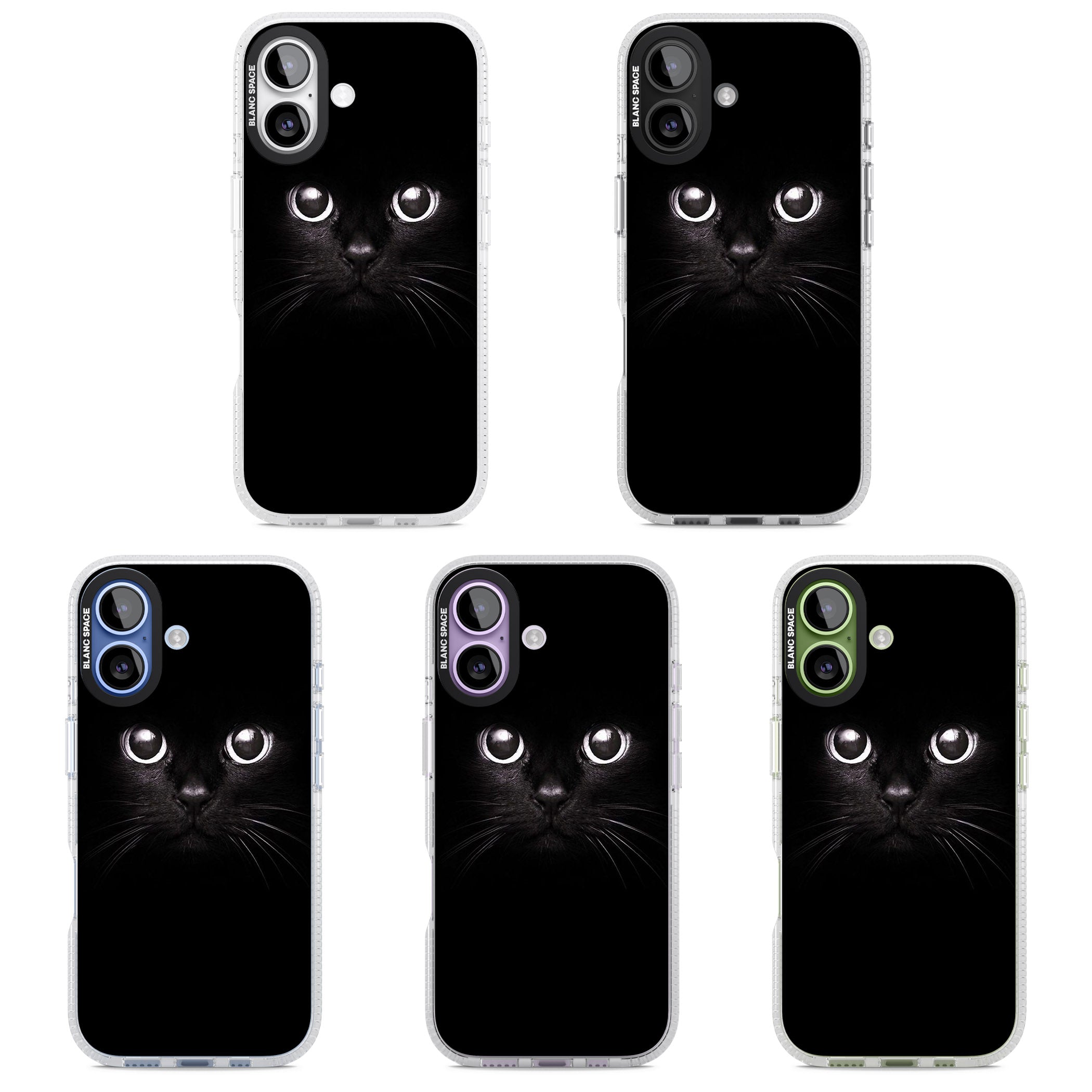 Black Cat iPhone 17 Impact Air Clear Phone Case APT Impact Protection