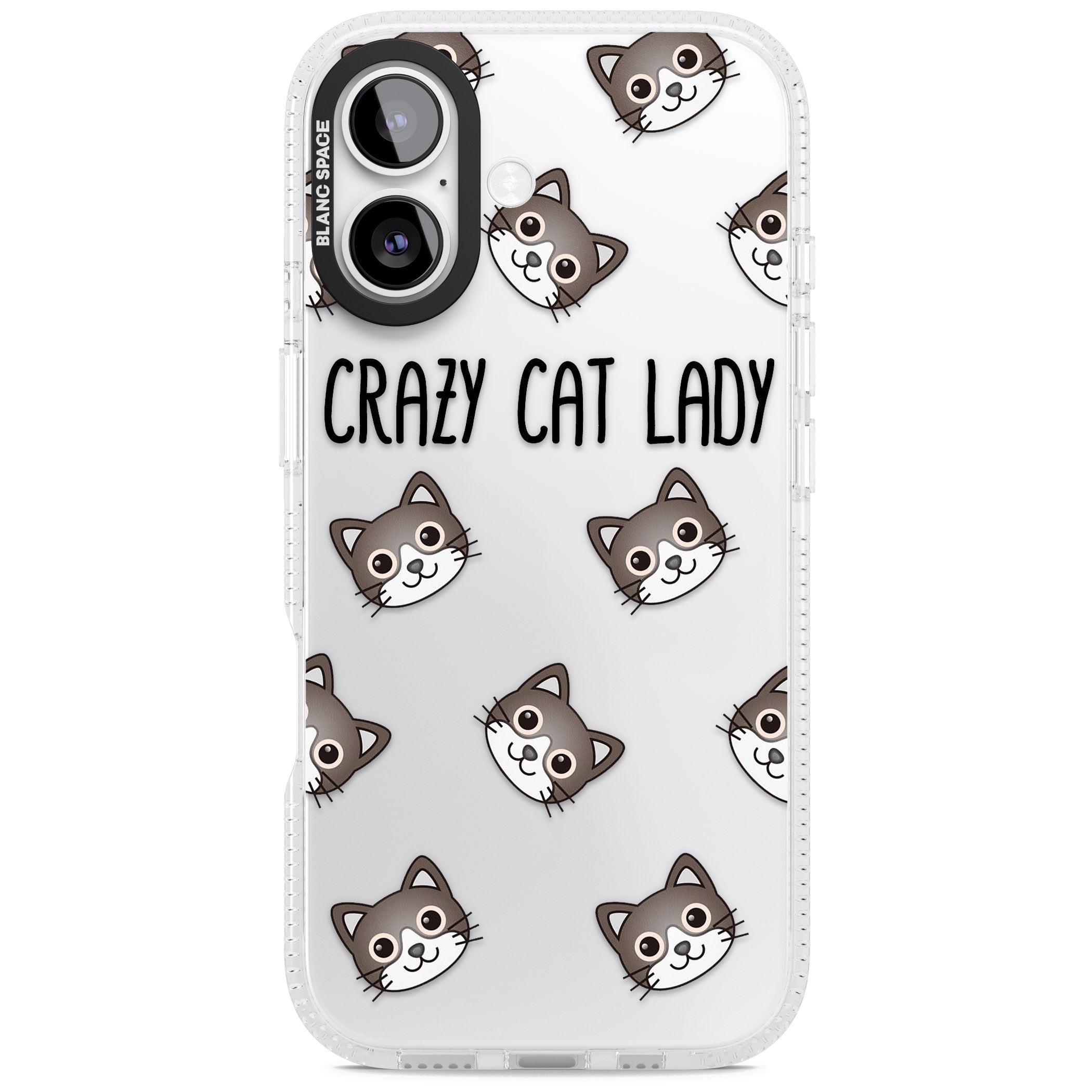 Crazy Cat Lady iPhone 17 Impact Air Clear Phone Case