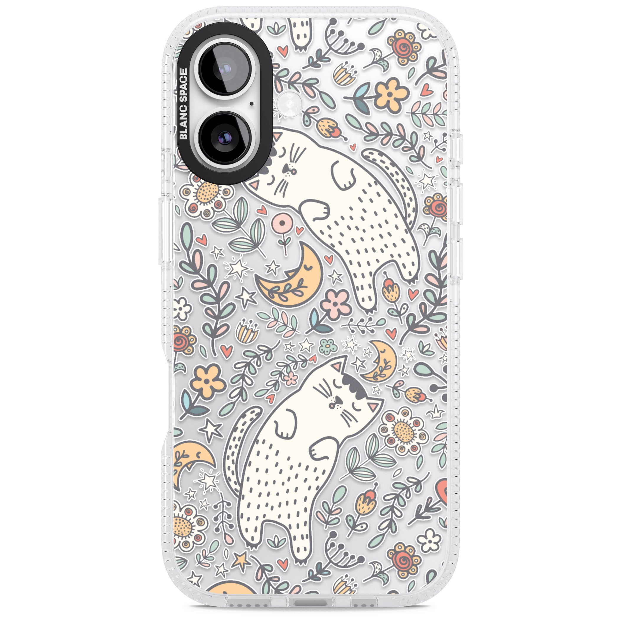 Sleeping Cat Pattern iPhone 17 Impact Air Clear Phone Case