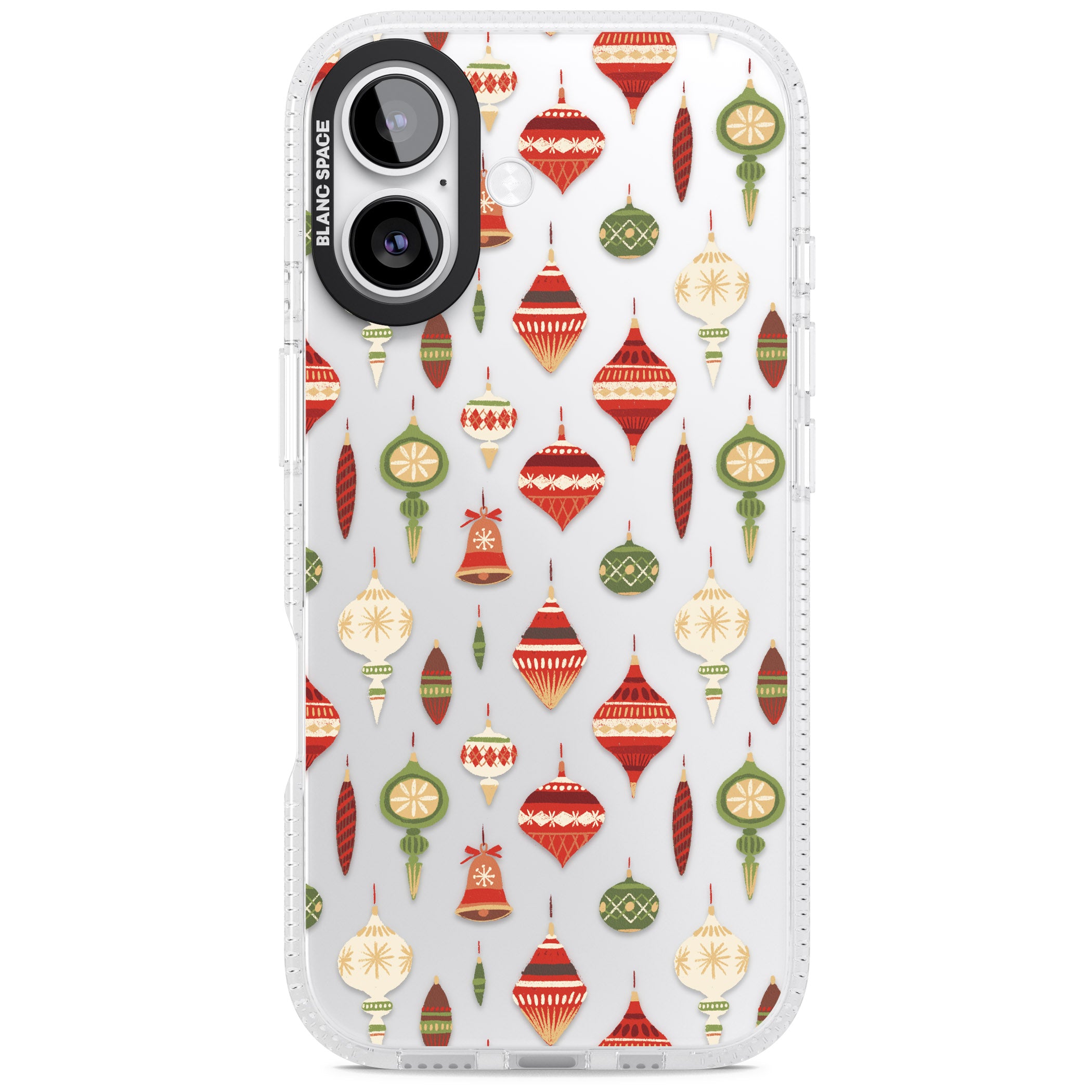 Christmas Baubles Pattern iPhone 17 Impact Air Clear Phone Case