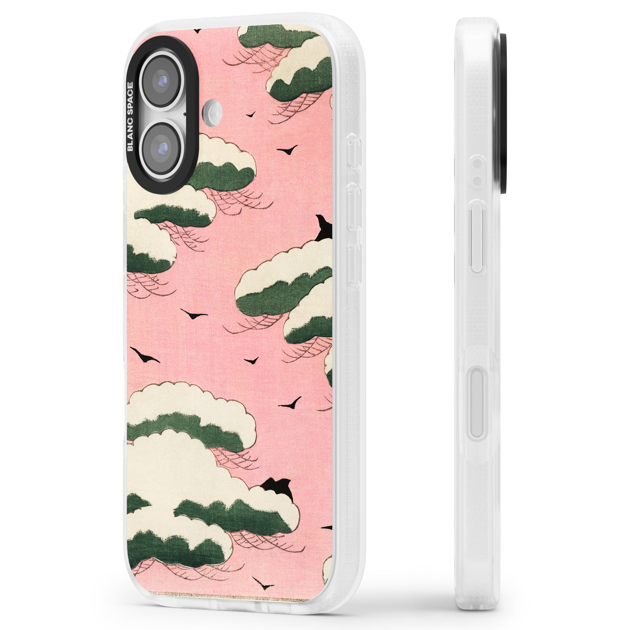 Japanese Pink Sky iPhone 17 Impact Air Clear Phone Case Side Profile
