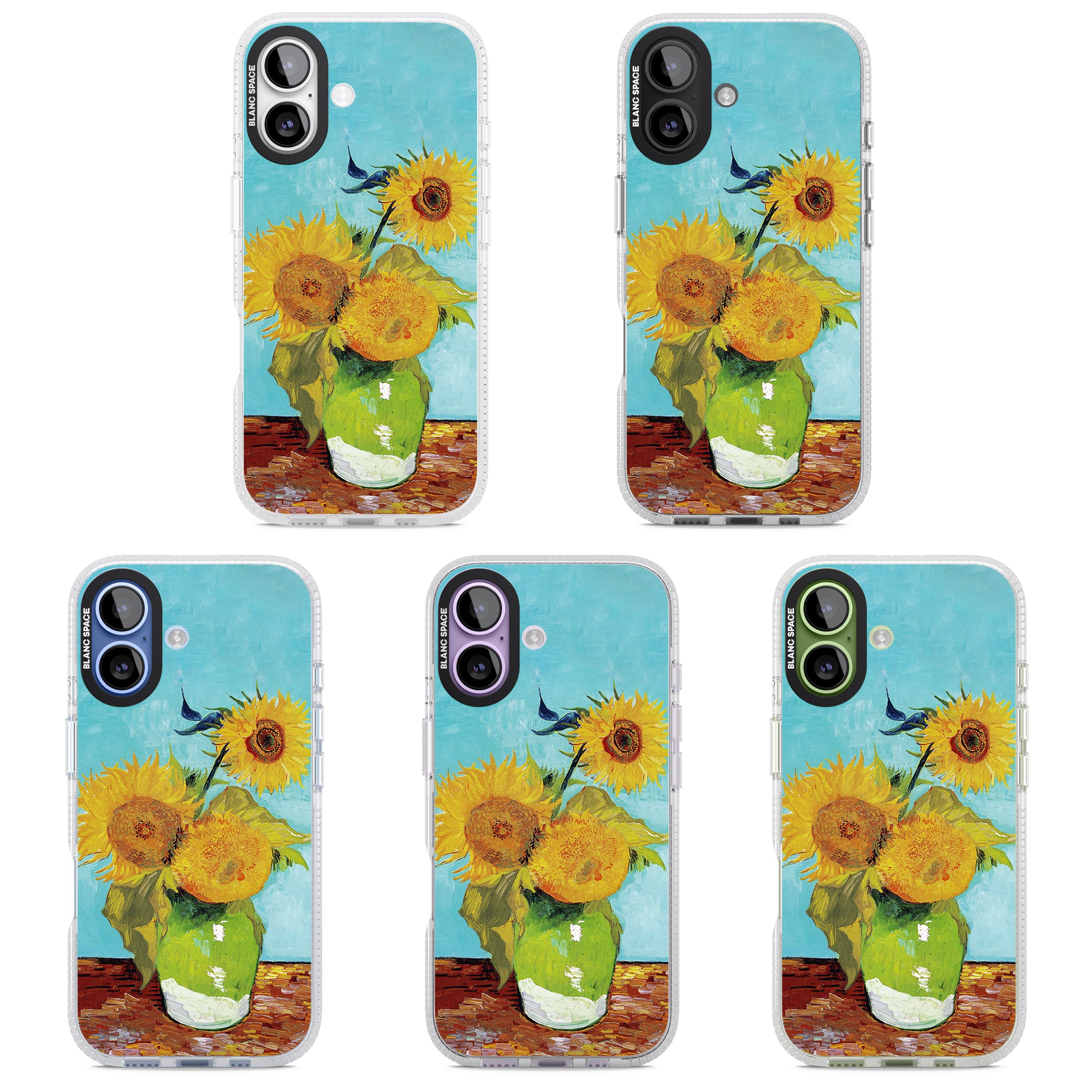 Vase With Three Sunflowers iPhone 17 Impact Air Clear Phone Case APT Impact Protection