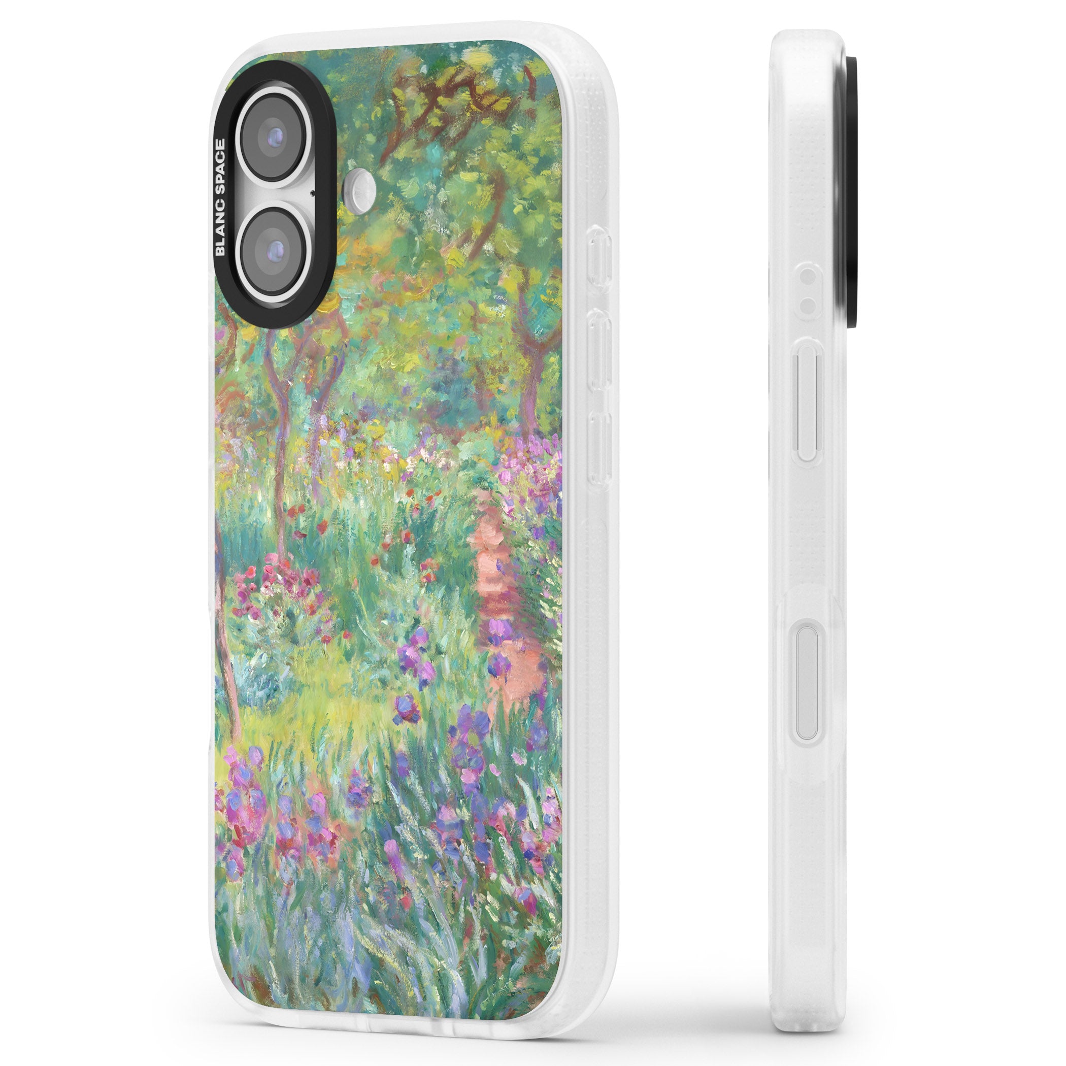 Garden in Giverny iPhone 17 Impact Air Clear Phone Case Side Profile
