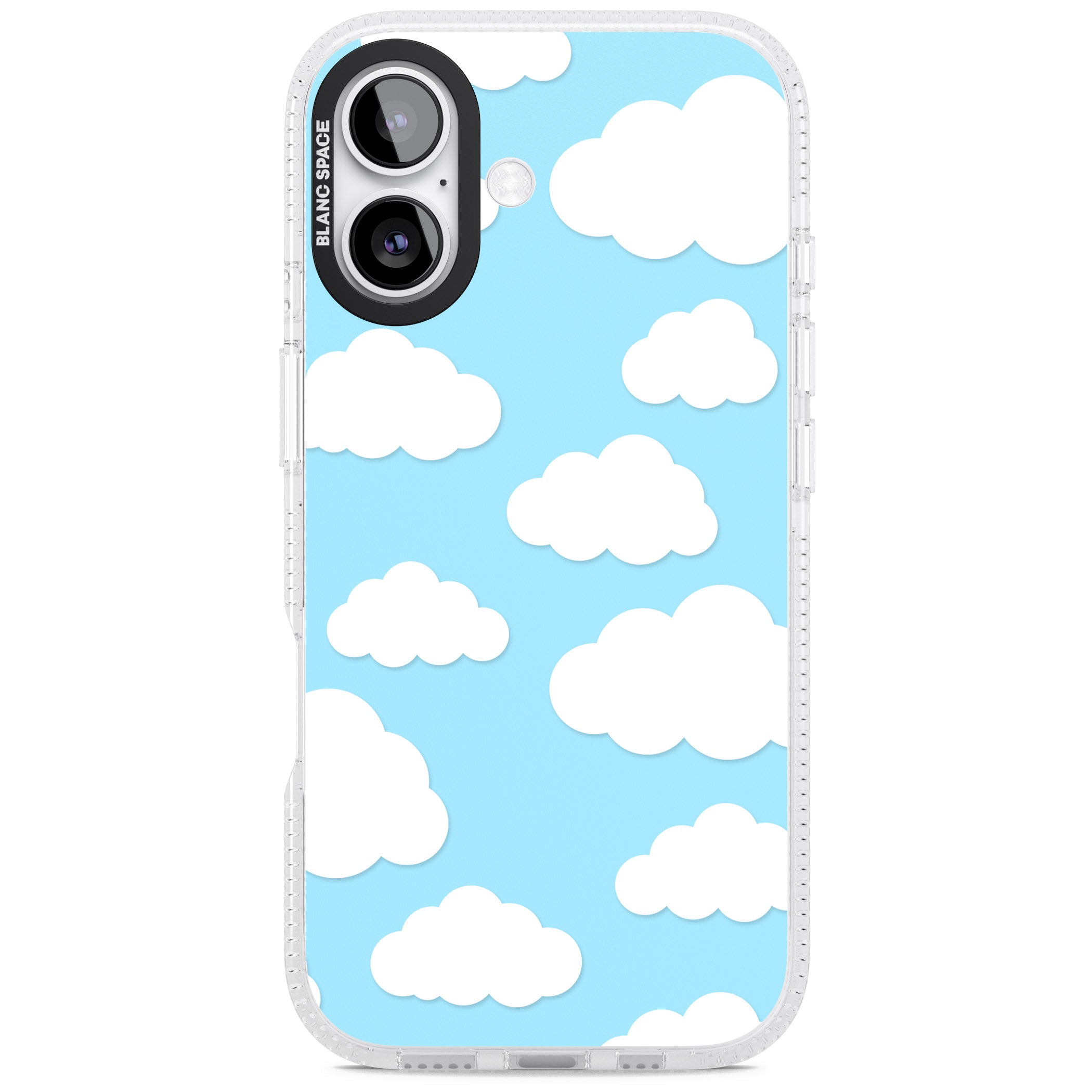 Blue Sky & Clouds Pattern iPhone 17 Impact Air Clear Phone Case