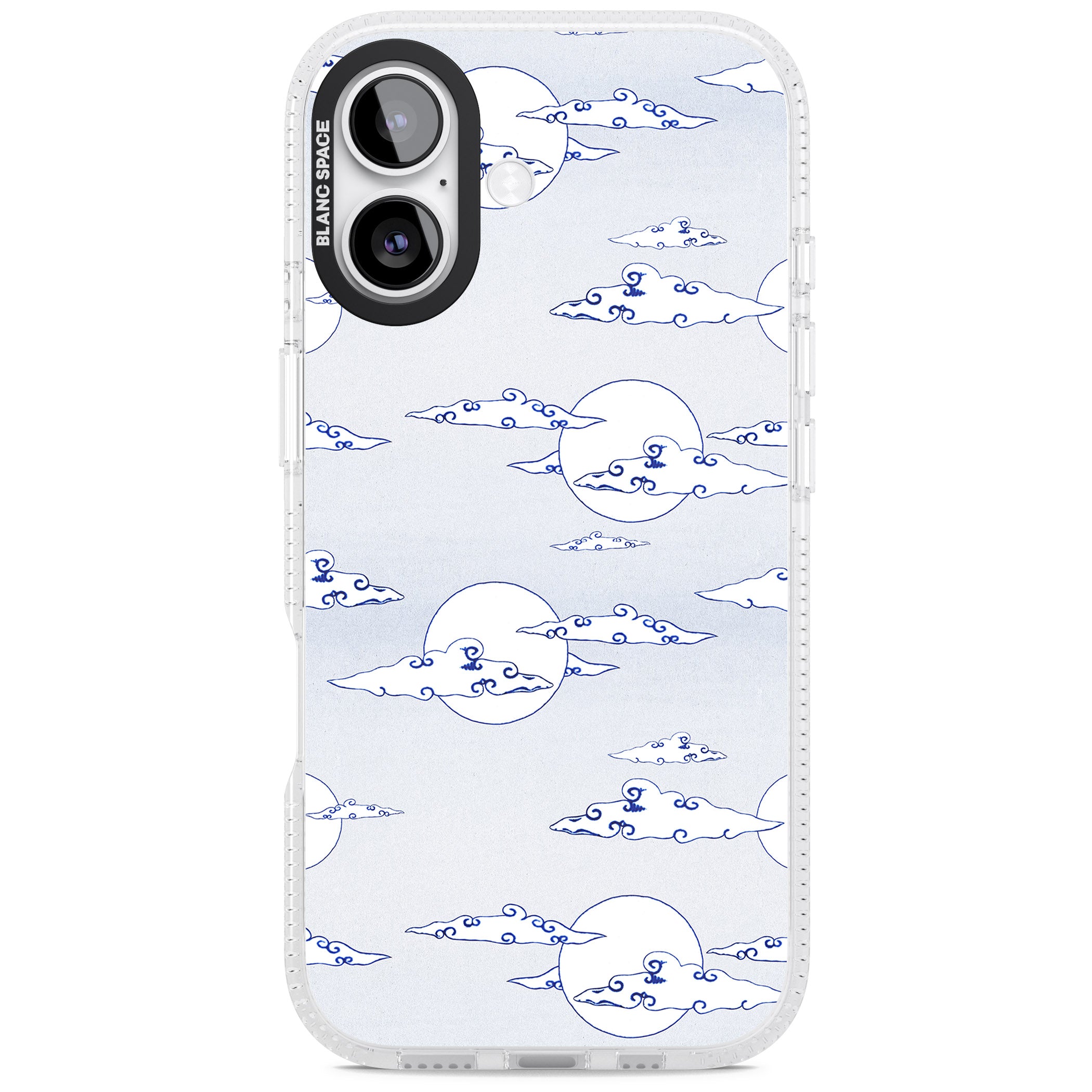 Moon & Clouds iPhone 17 Impact Air Clear Phone Case