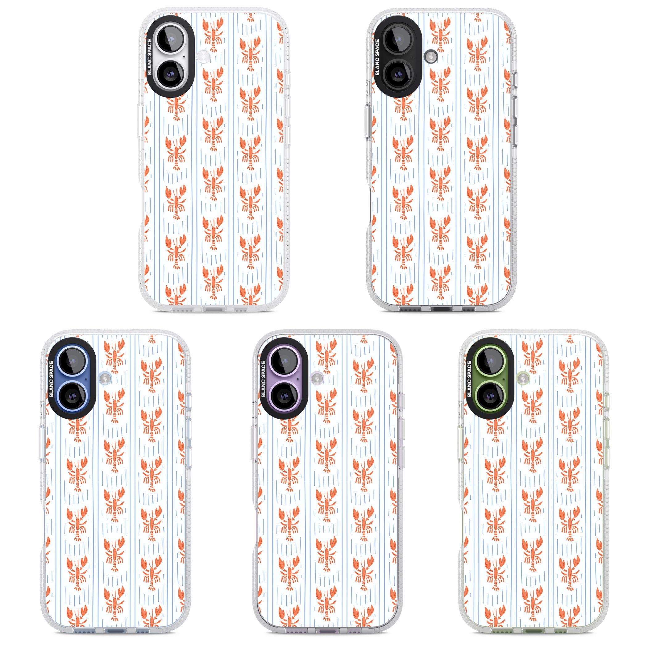 Lobster Stripes iPhone 17 Impact Air Clear Phone Case APT Impact Protection