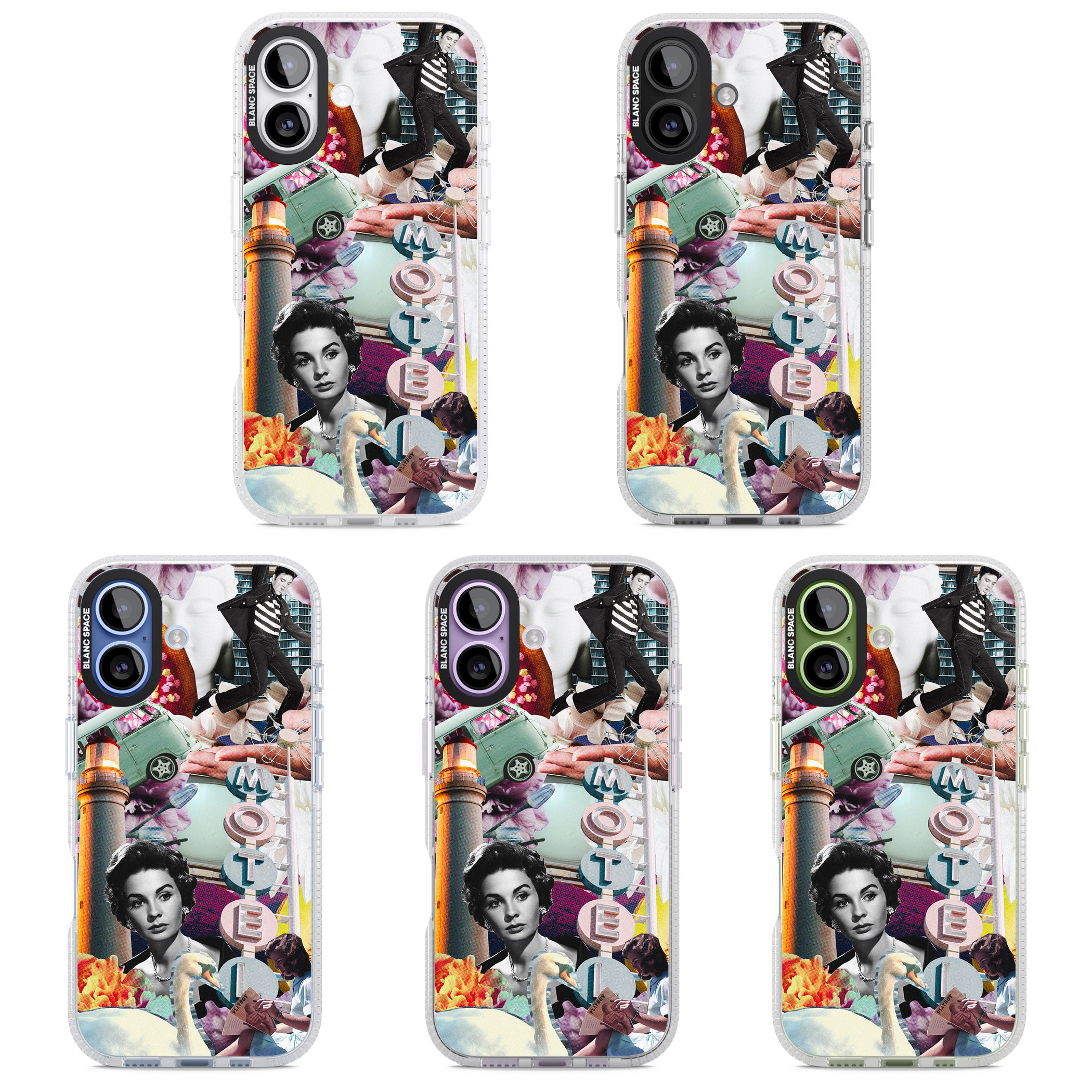 Retro Motel Collage iPhone 17 Impact Air Clear Phone Case APT Impact Protection