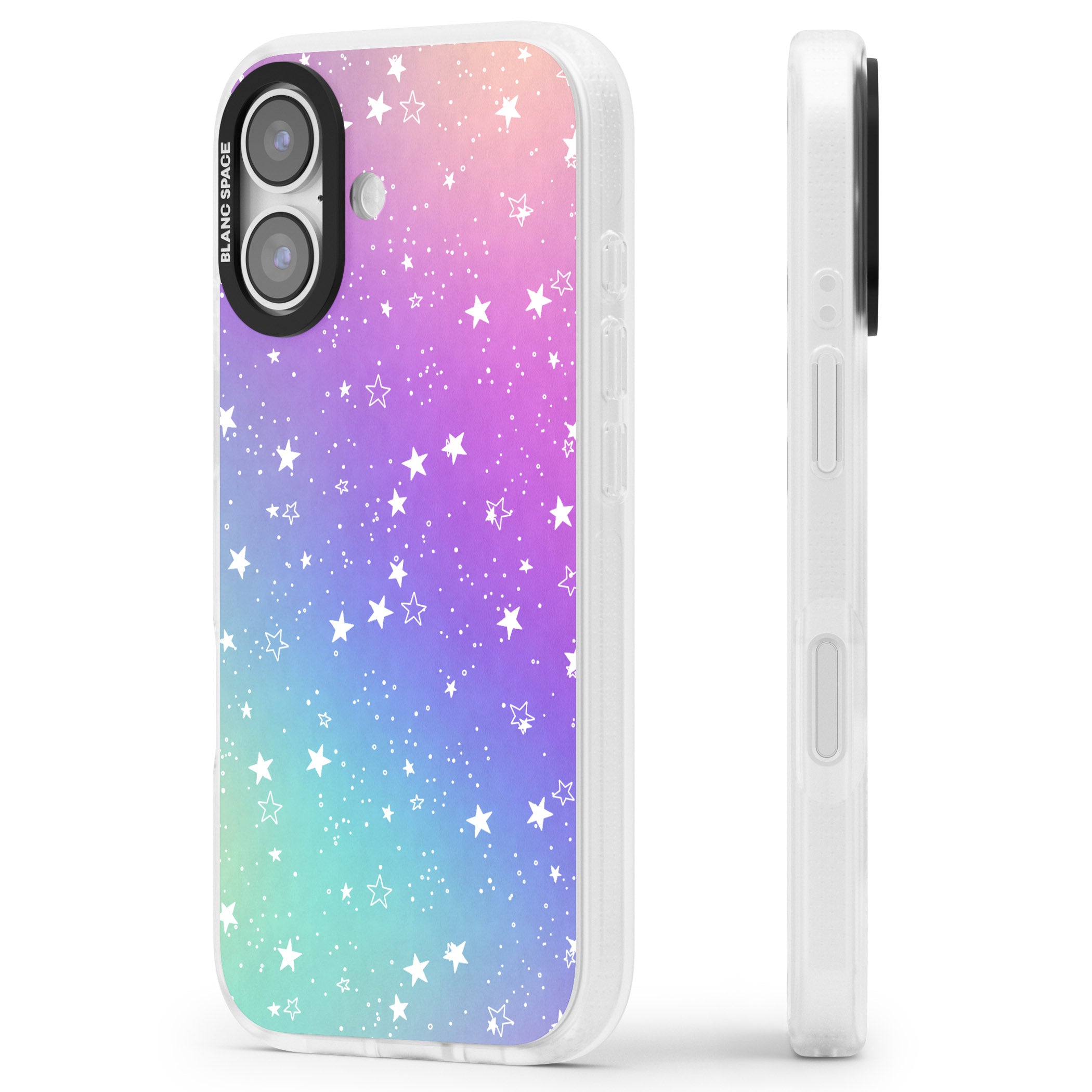 Pastel Starry Sky iPhone 17 Impact Air Clear Phone Case Side Profile