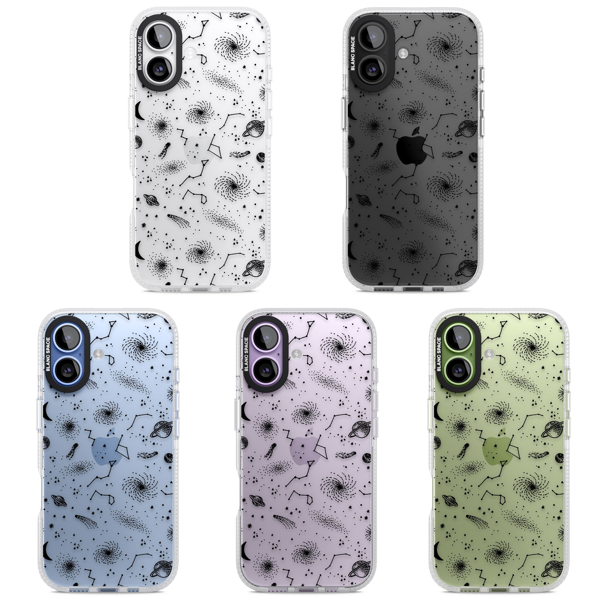 Galactic Sketch iPhone 17 Impact Air Clear Phone Case APT Impact Protection