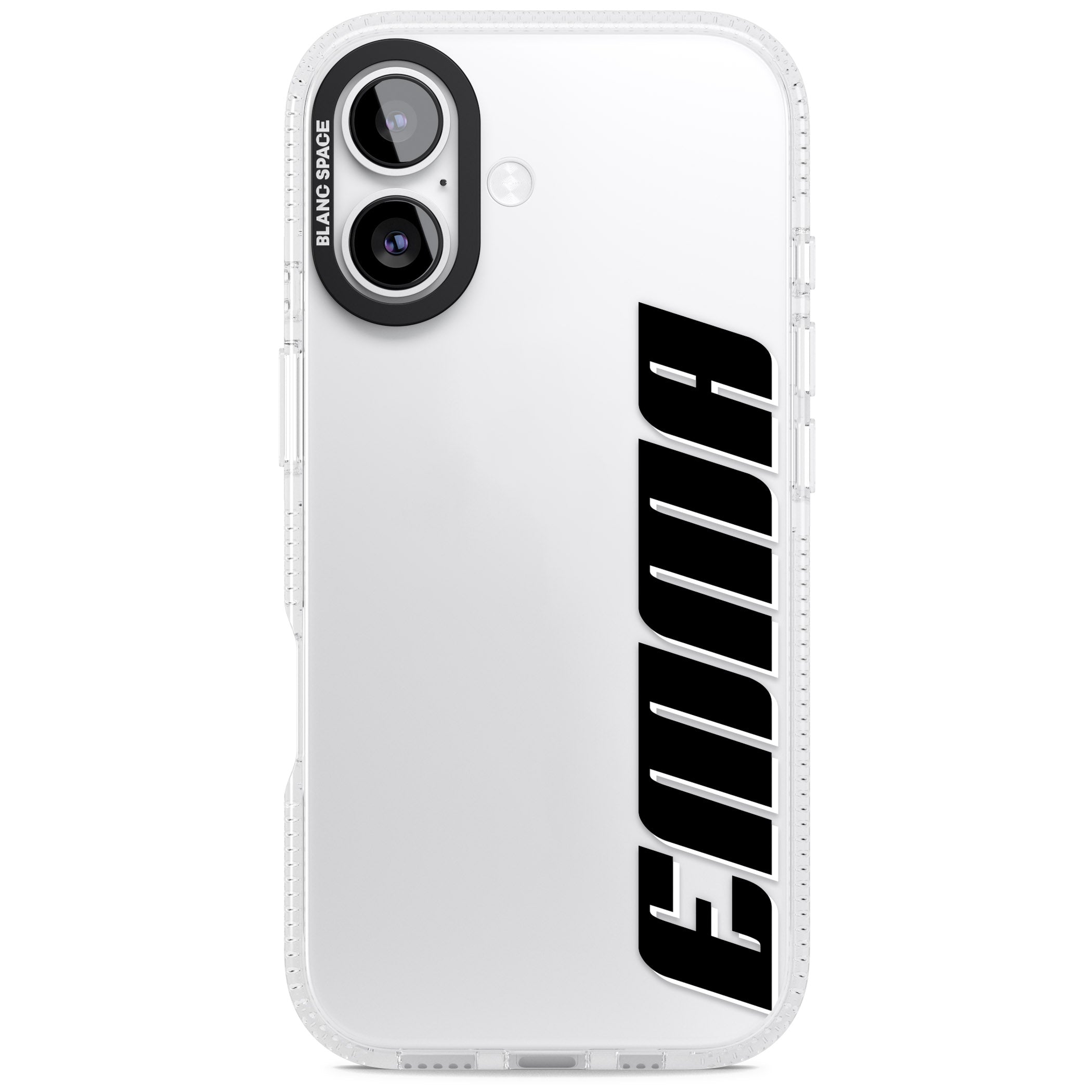 Personalised Vertical Bold Name iPhone 17 Impact Air Clear Phone Case