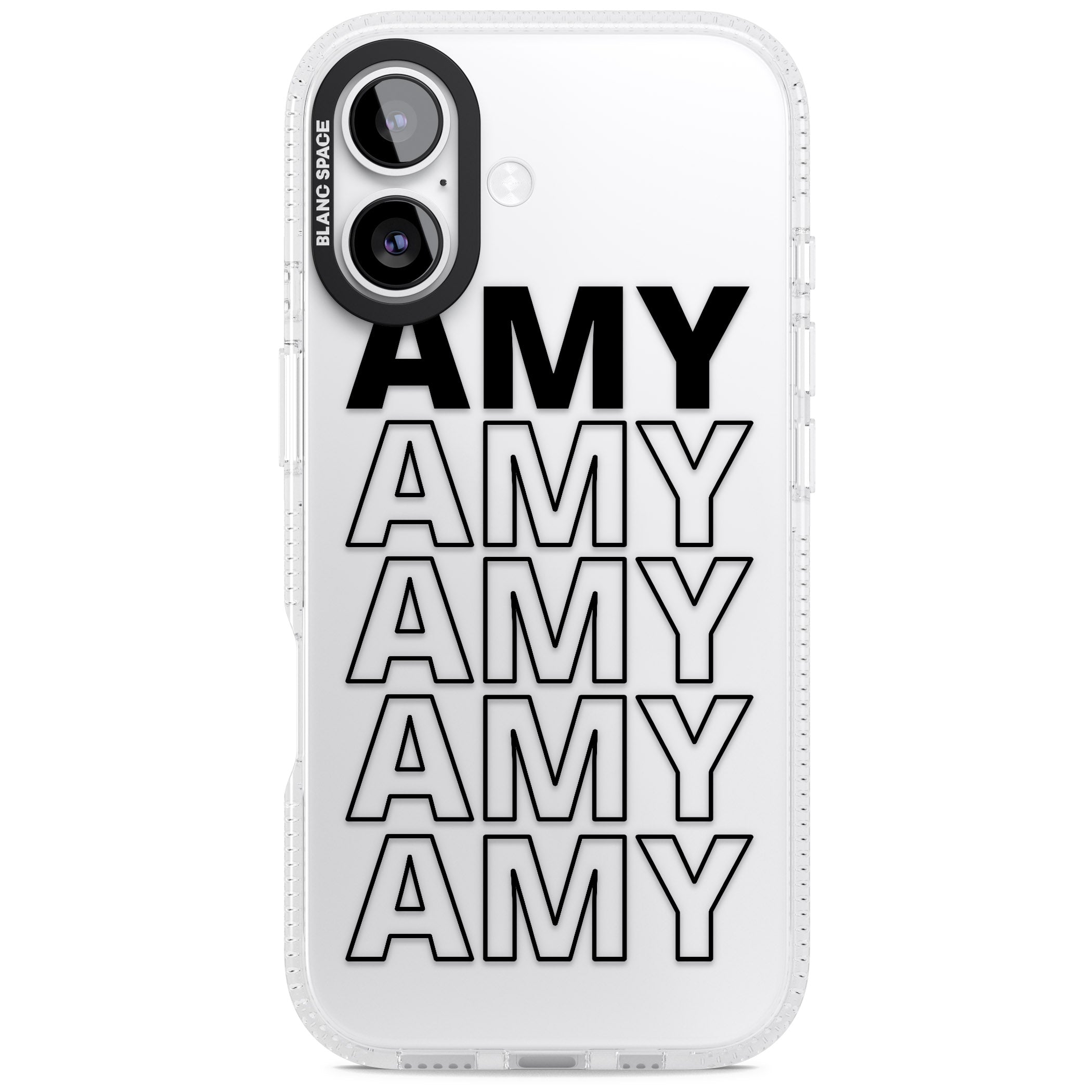 Personalised Bold Continous Name iPhone 17 Impact Air Clear Phone Case