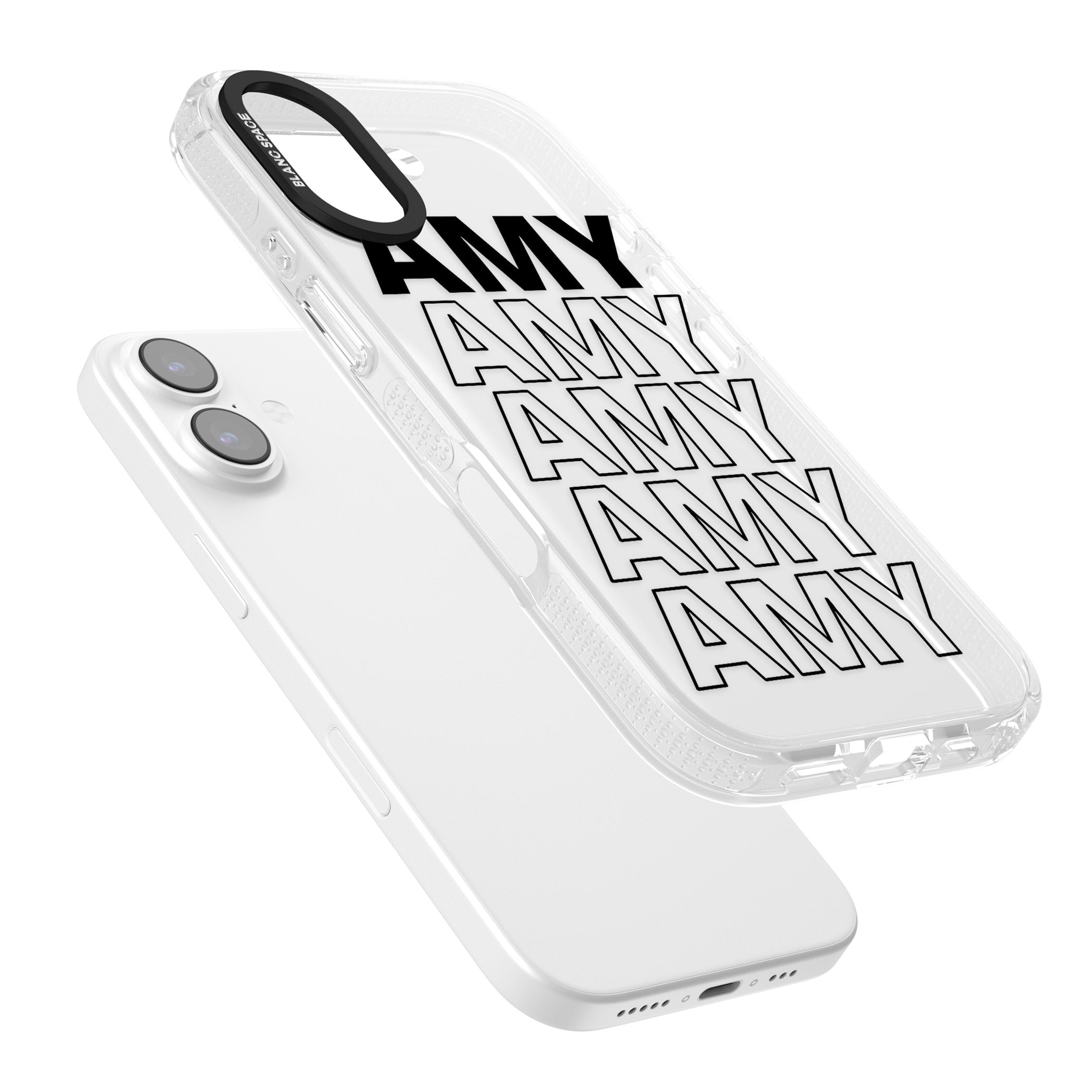 Personalised Bold Continous Name iPhone 17 Impact Air Clear Phone Case Colours