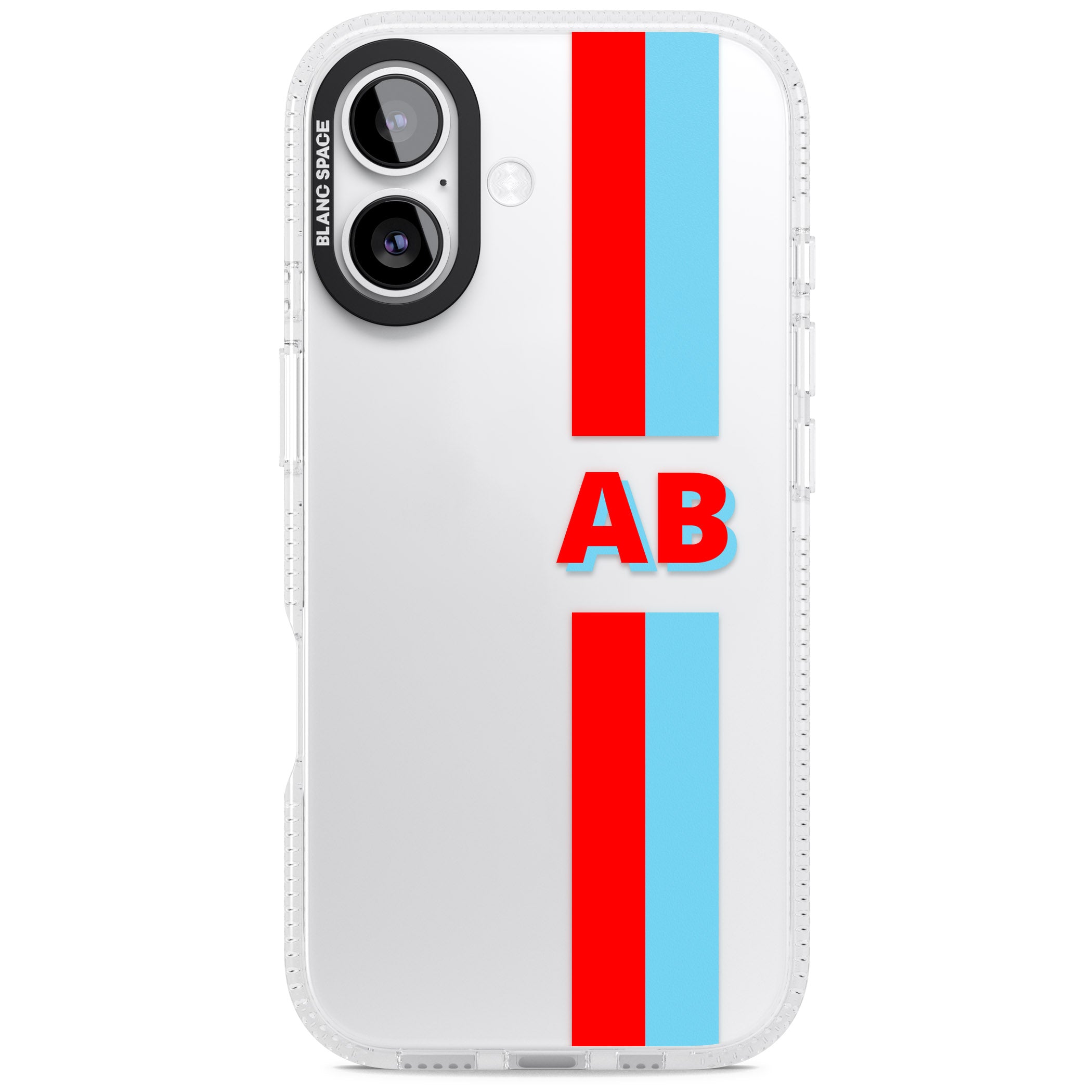 Personalised Bold Striped iPhone 17 Impact Air Clear Phone Case