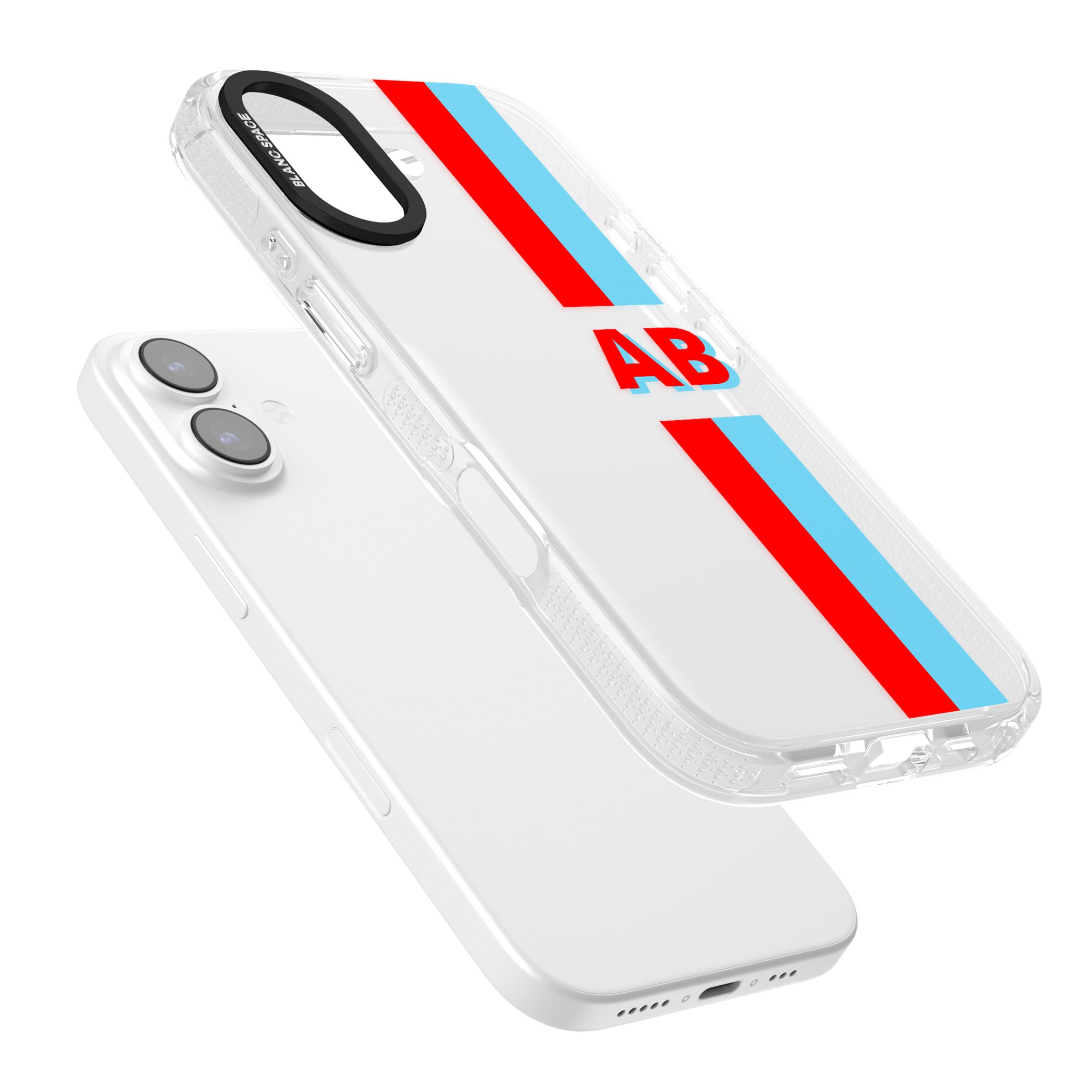 Personalised Bold Striped iPhone 17 Impact Air Clear Phone Case Colours